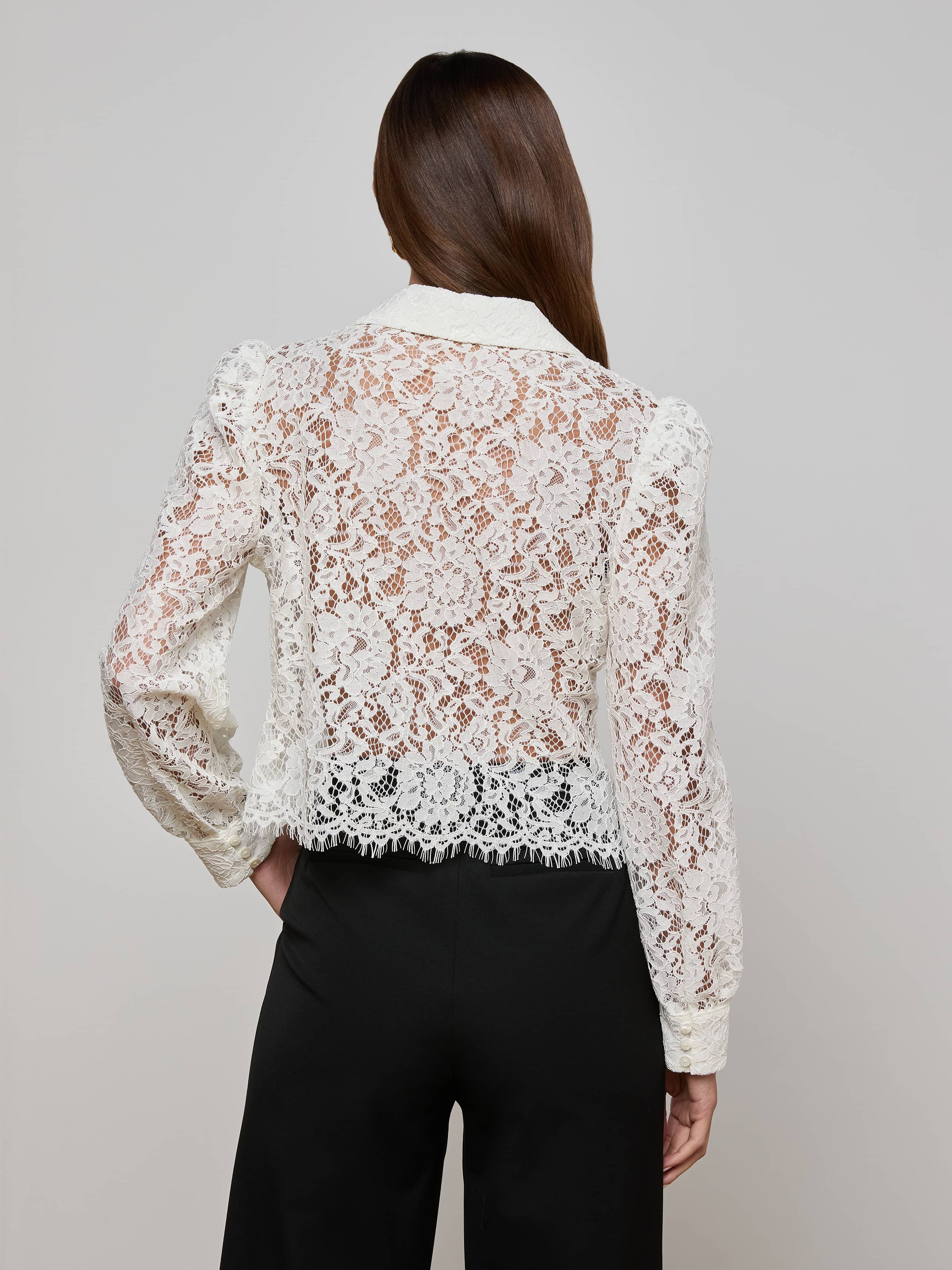 L'AGENCE - Anita Lace Blouse - Image 4