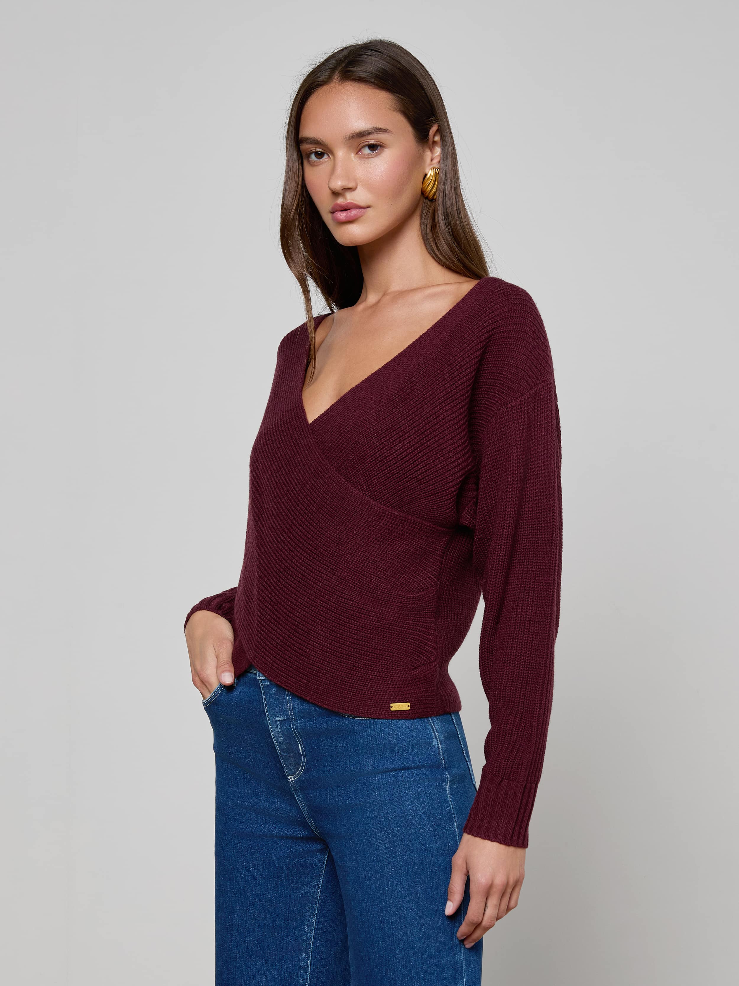 L'AGENCE - Antonella Crossover Sweater - Image 2