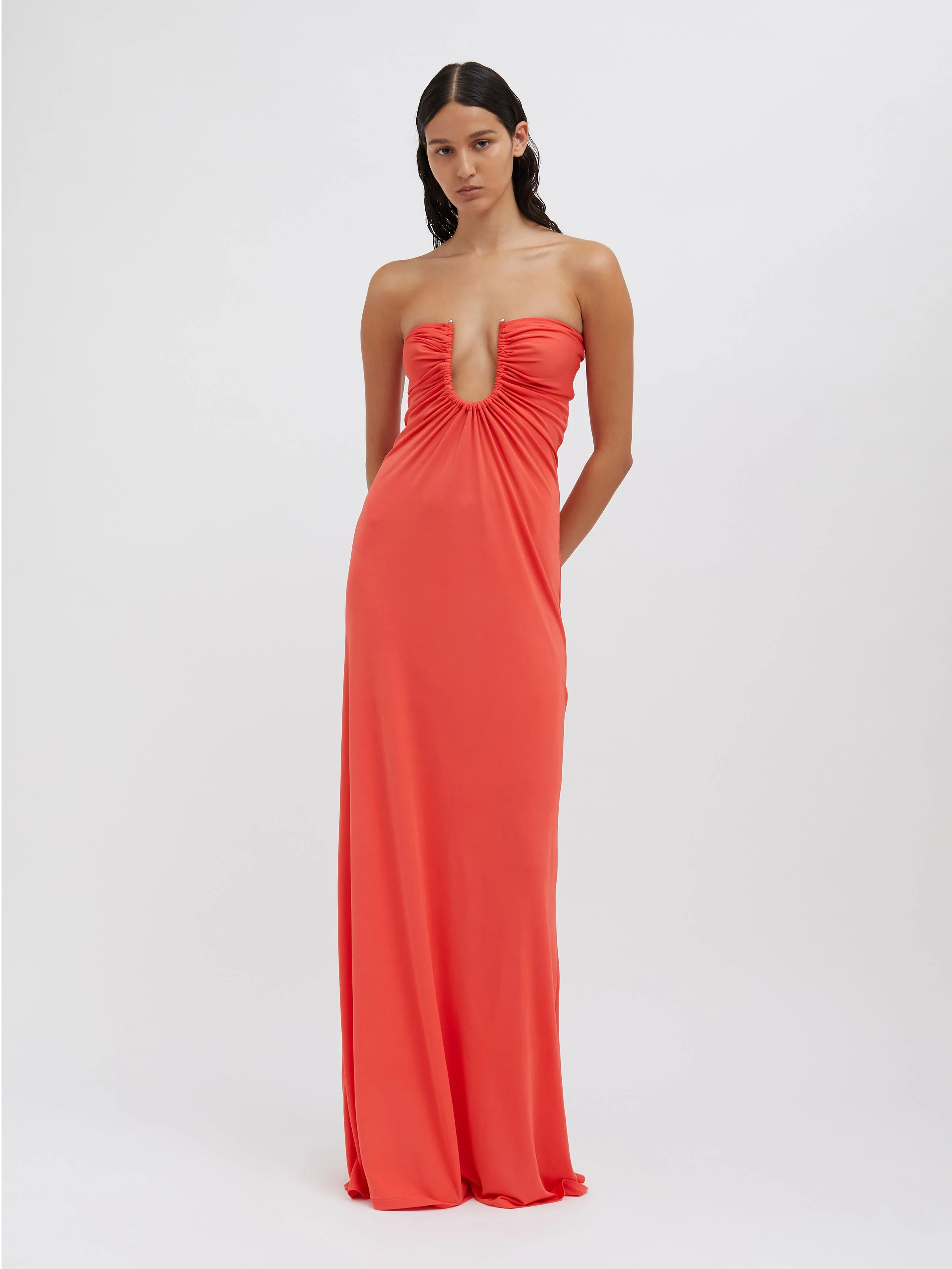 Christopher Esber - Arced Palm Strapless Dress - Image 4
