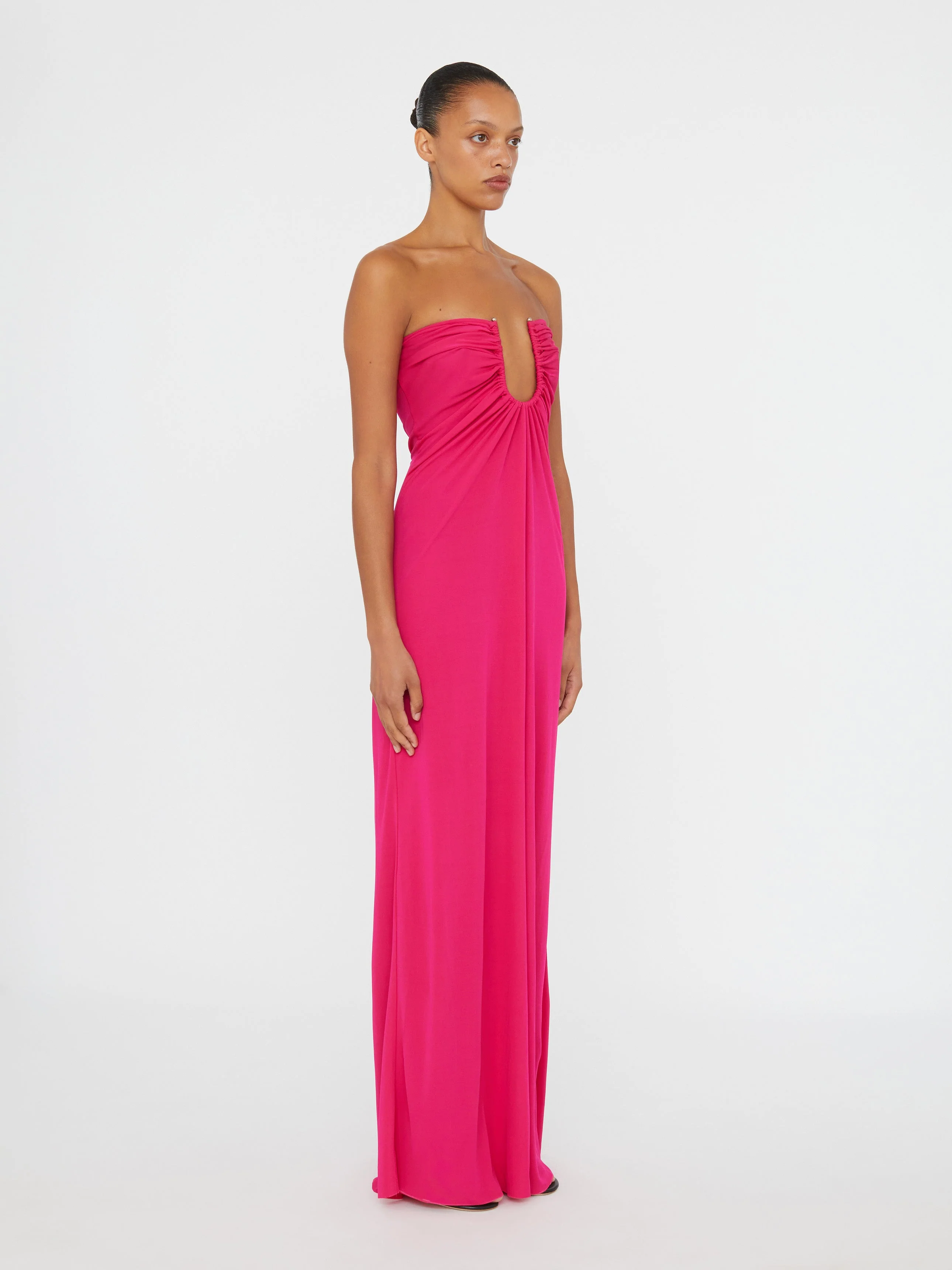 Christopher Esber - Arced Palm Strapless Dress - Image 3