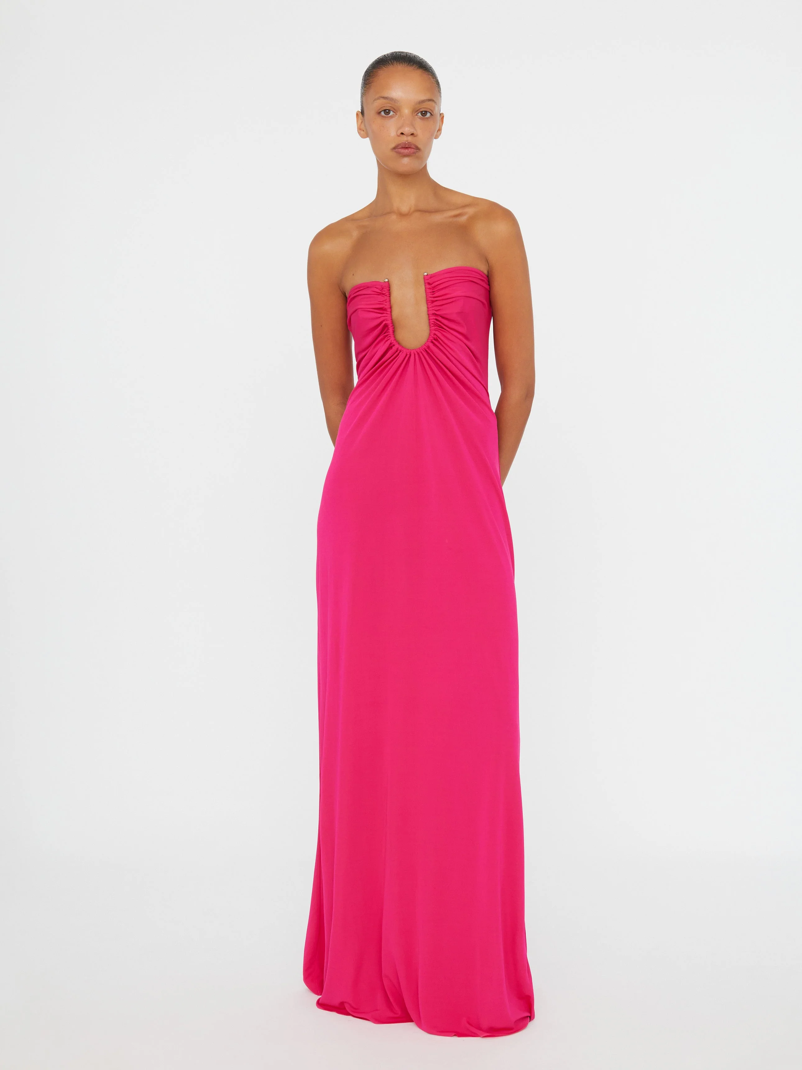 Christopher Esber - Arced Palm Strapless Dress - Image 5