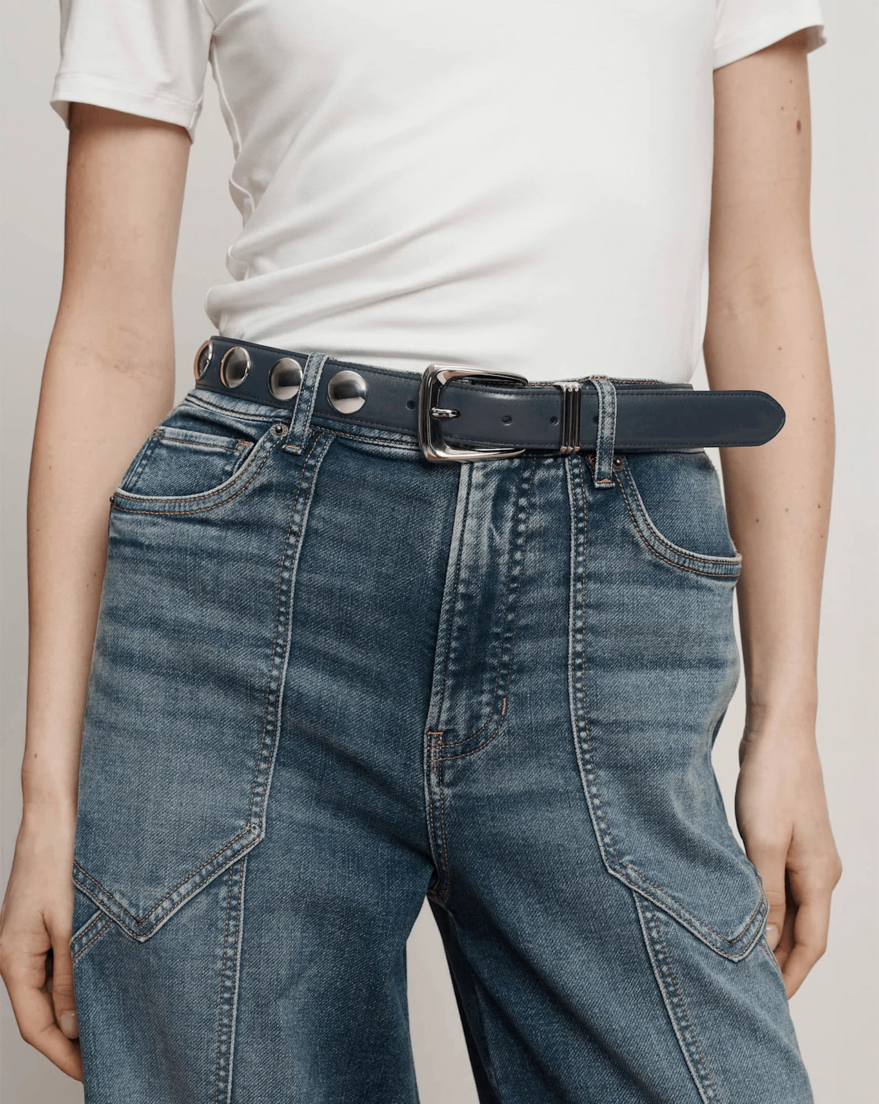Veronica Beard - Arch Studded Leather Belt - Image 2