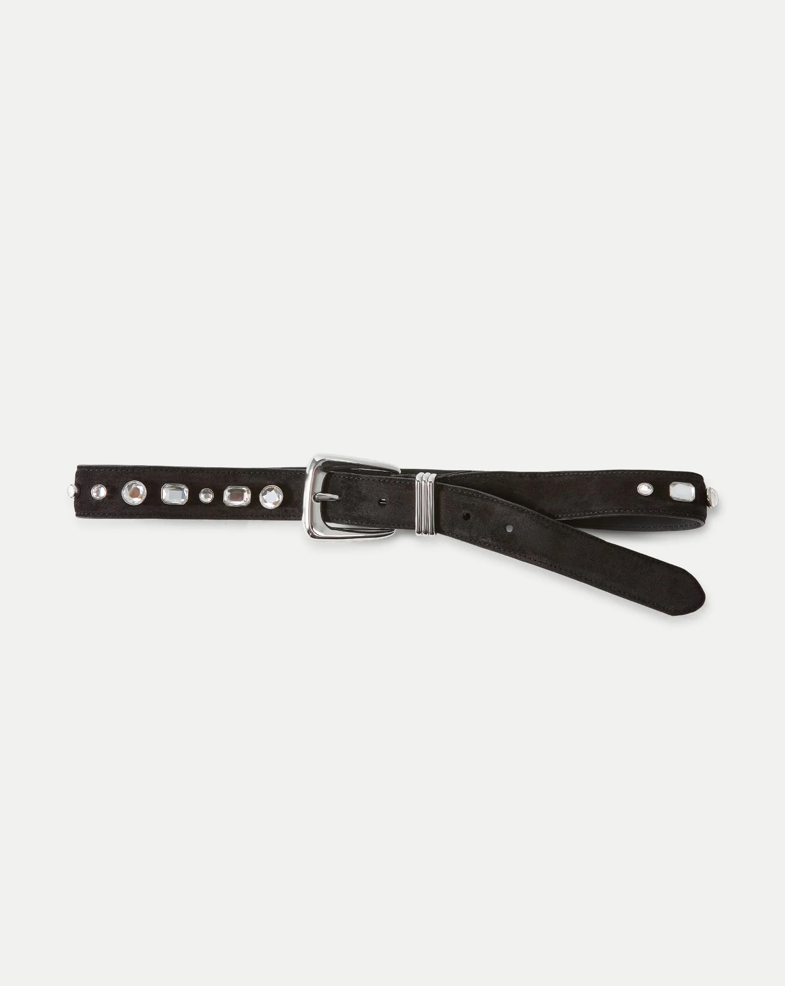 Veronica Beard - Arch Suede Embellished Belt