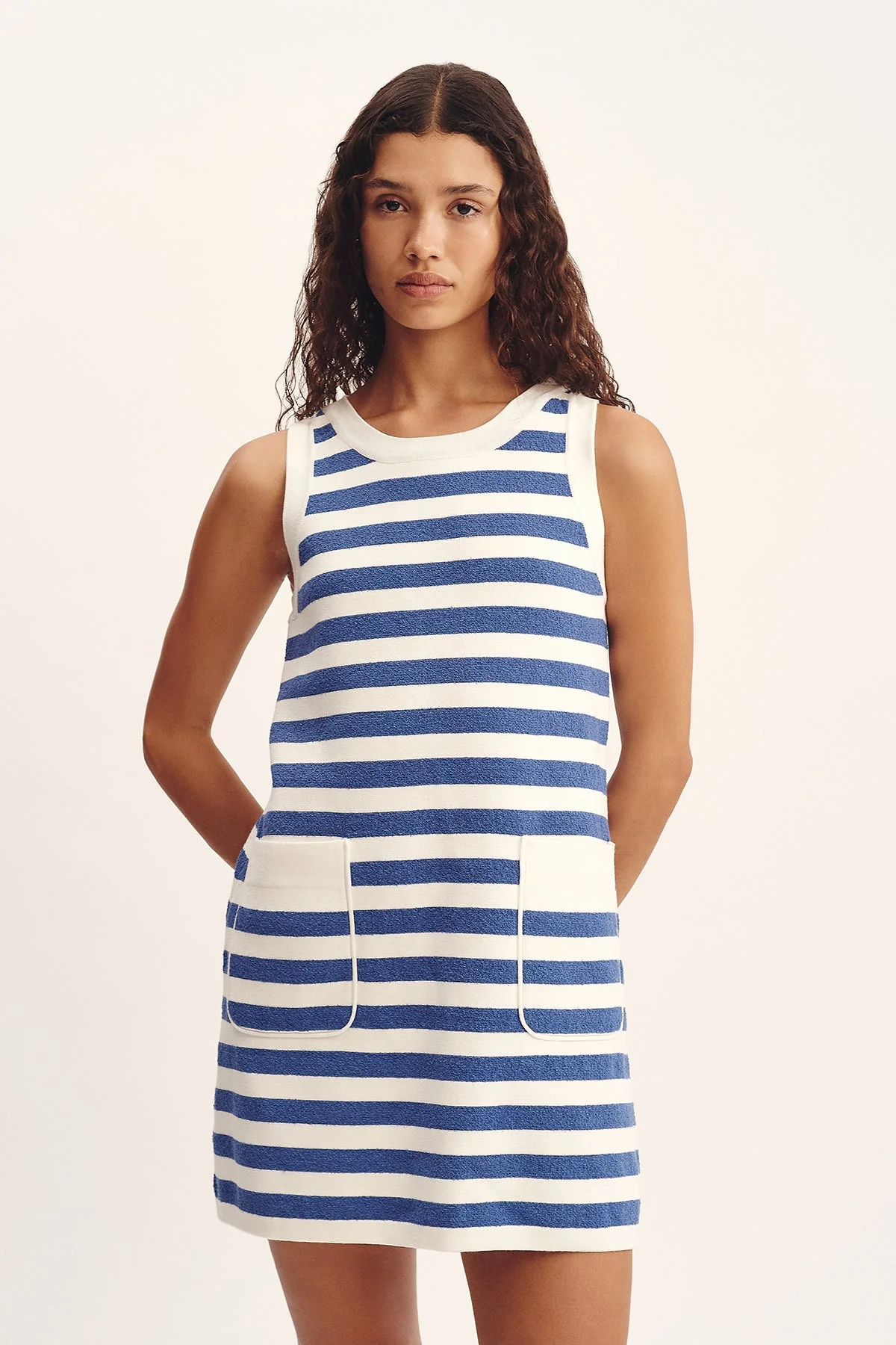 Posse - ARI MINI DRESS - BLUE STRIPE - Image 2