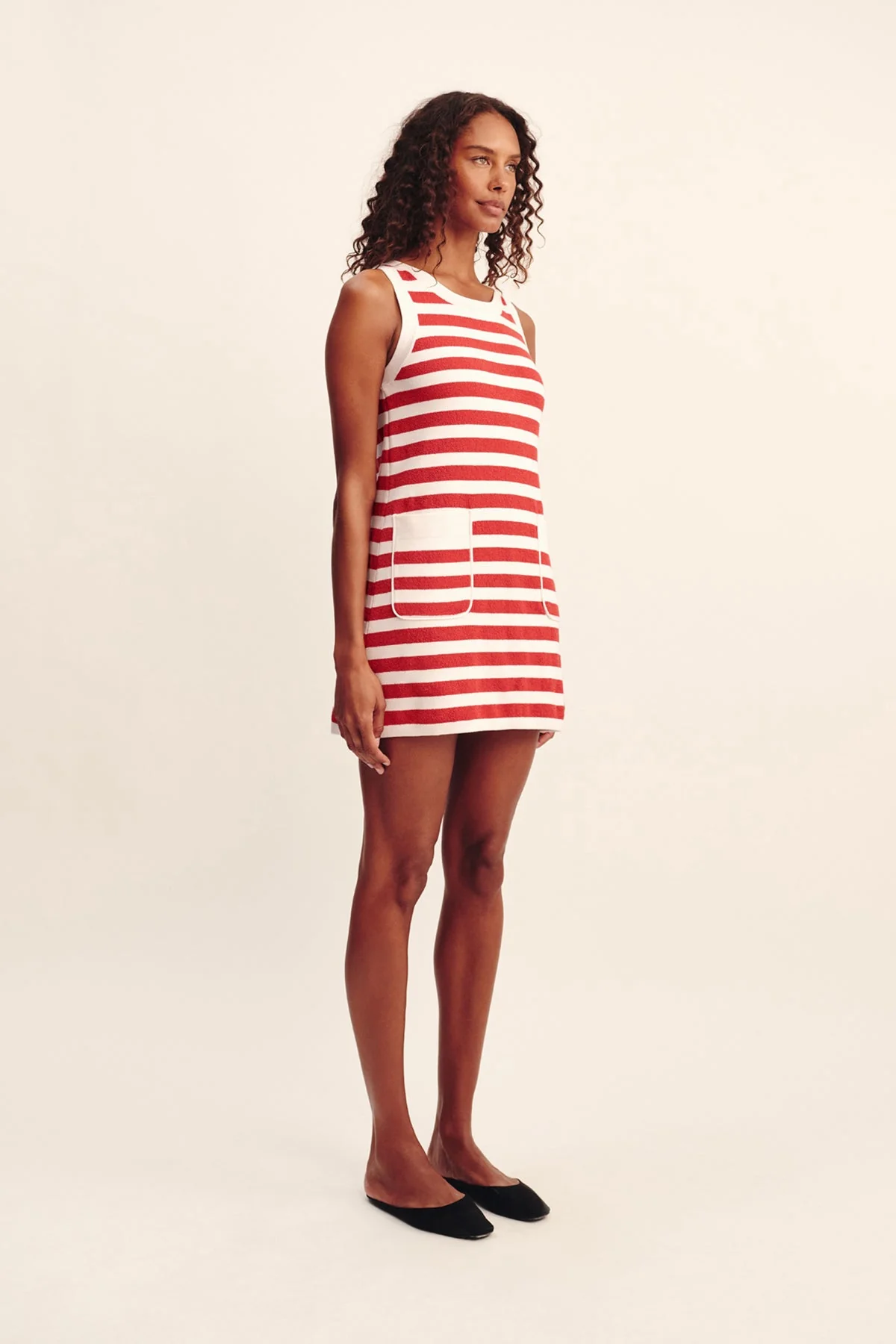 Posse - ARI MINI DRESS - CORAL STRIPE - Image 11