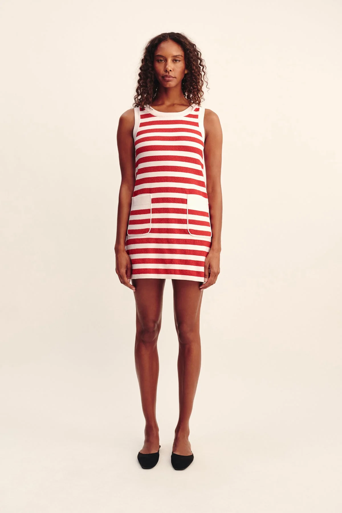 Posse - ARI MINI DRESS - CORAL STRIPE - Image 8