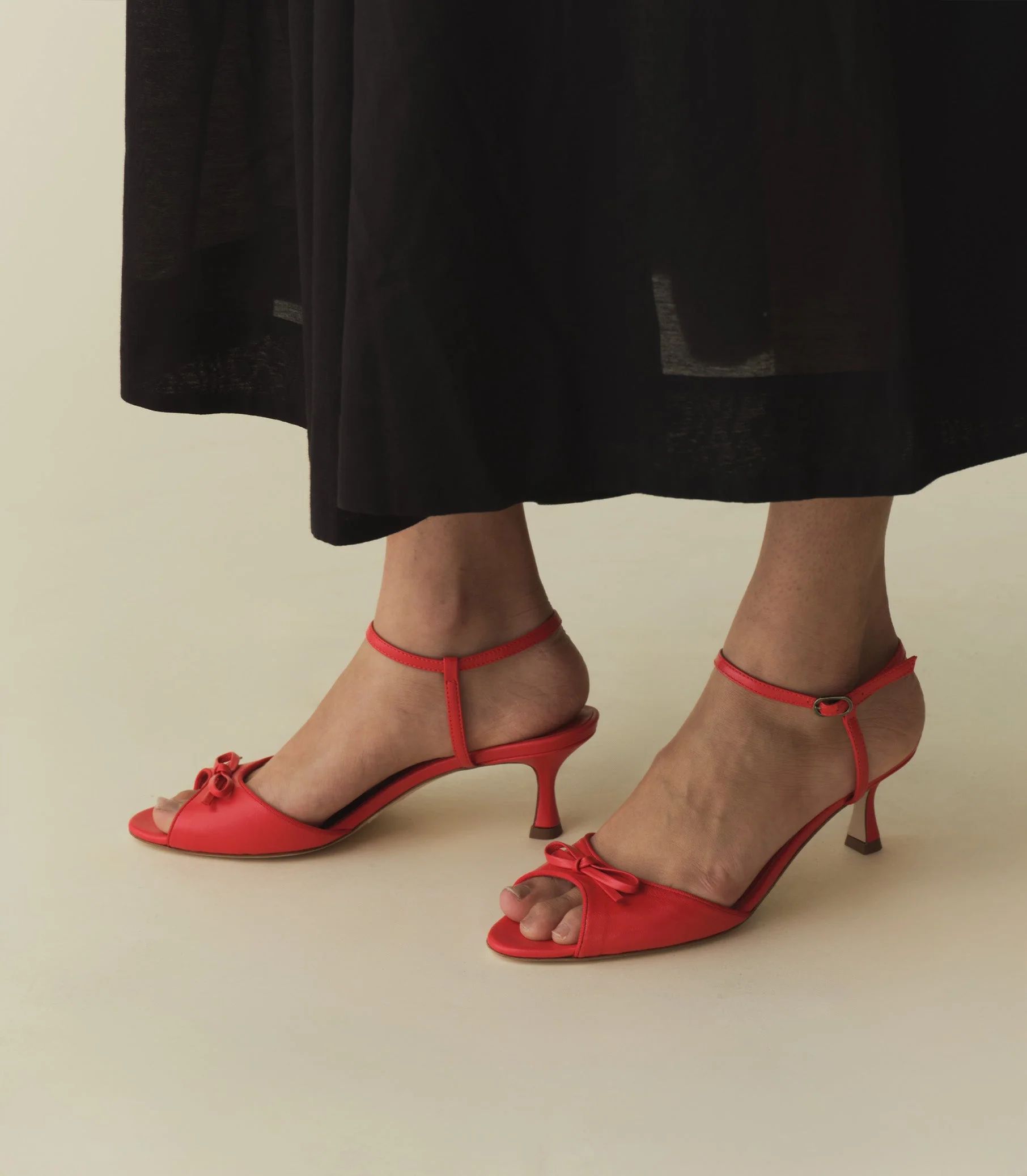 DÔEN - ARIANNA PEEP TOE HEEL -- FUEGO NAPPA