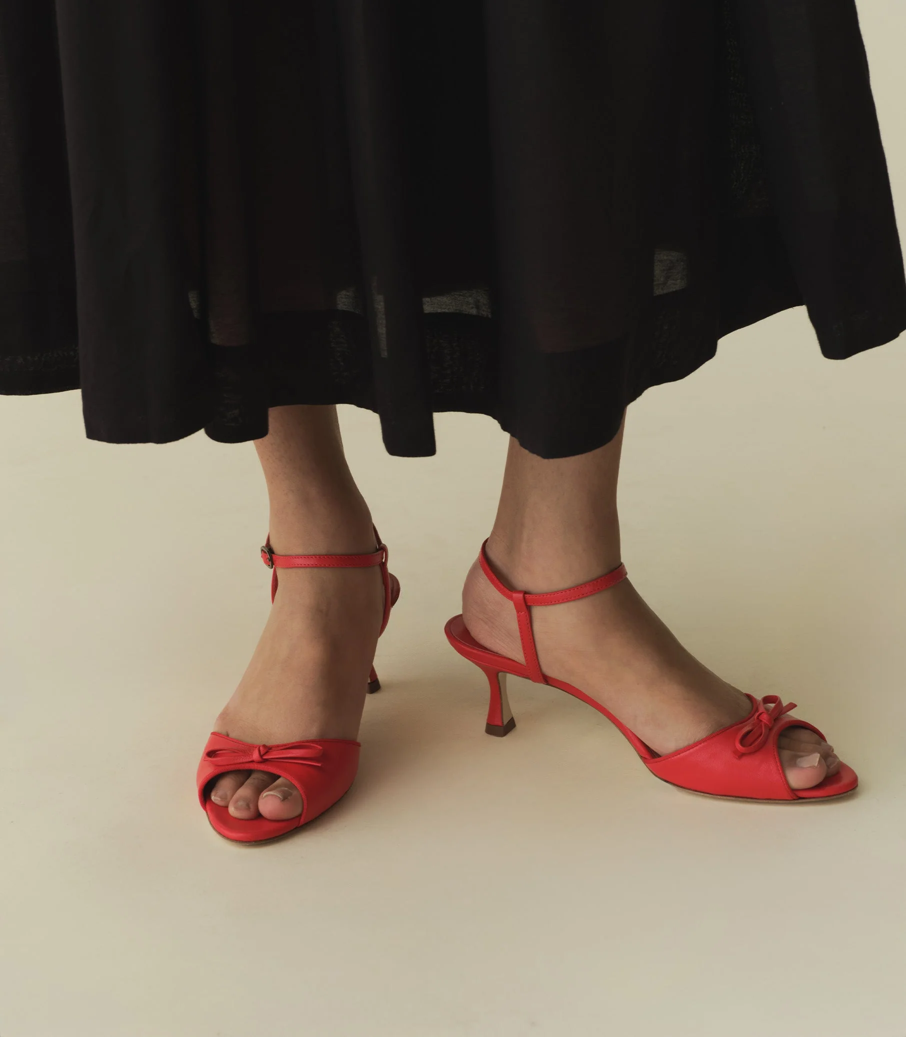 DÔEN - ARIANNA PEEP TOE HEEL -- FUEGO NAPPA - Image 4