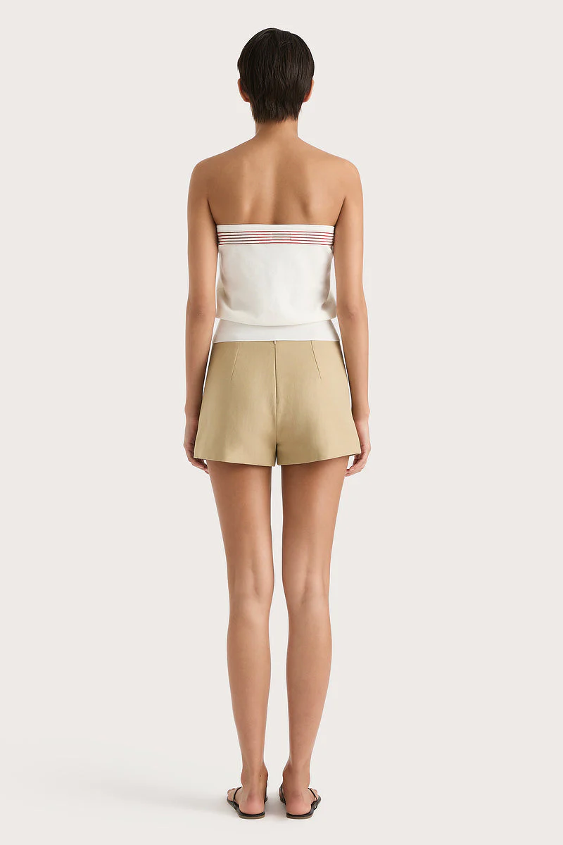 Faithfull - Arlette Strapless Top White Red Stripe - Final Sale - Image 4