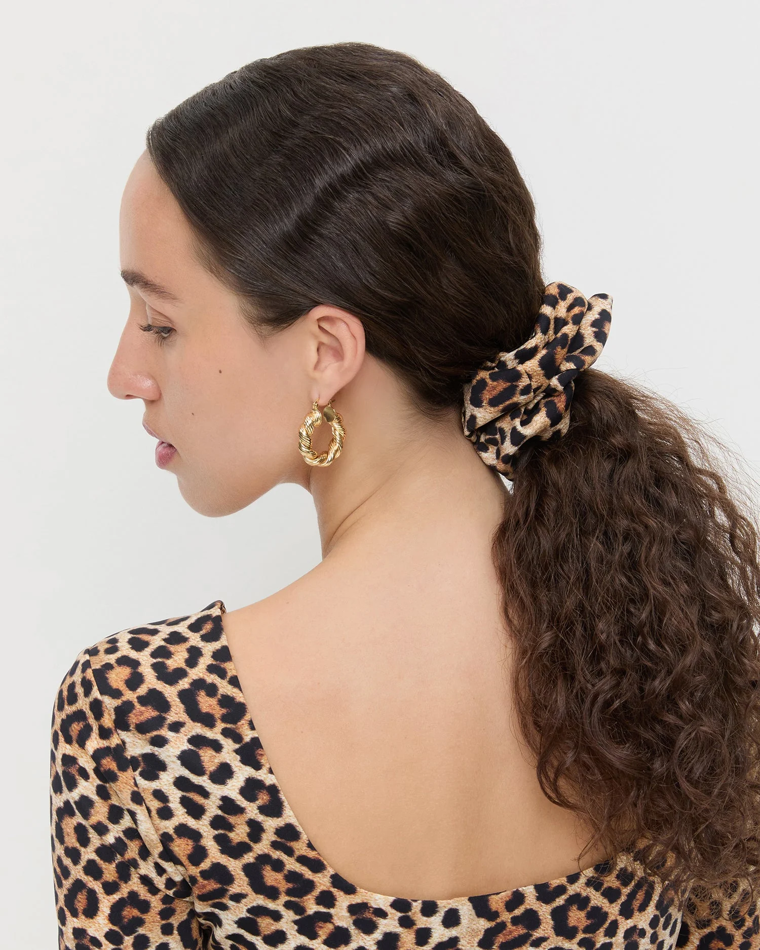 Loeffler Randall - Astrid Leopard Jersey Scrunchie - Image 3