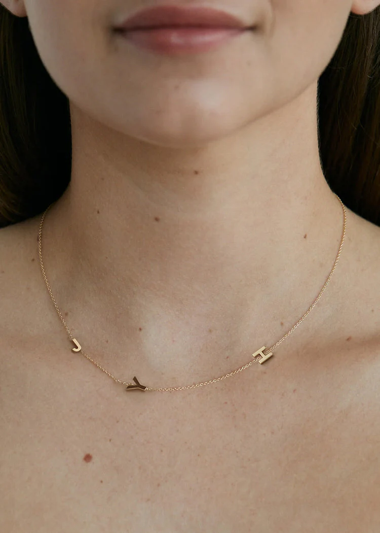 Kinn - Asymmetrical Initial Necklace - Image 4