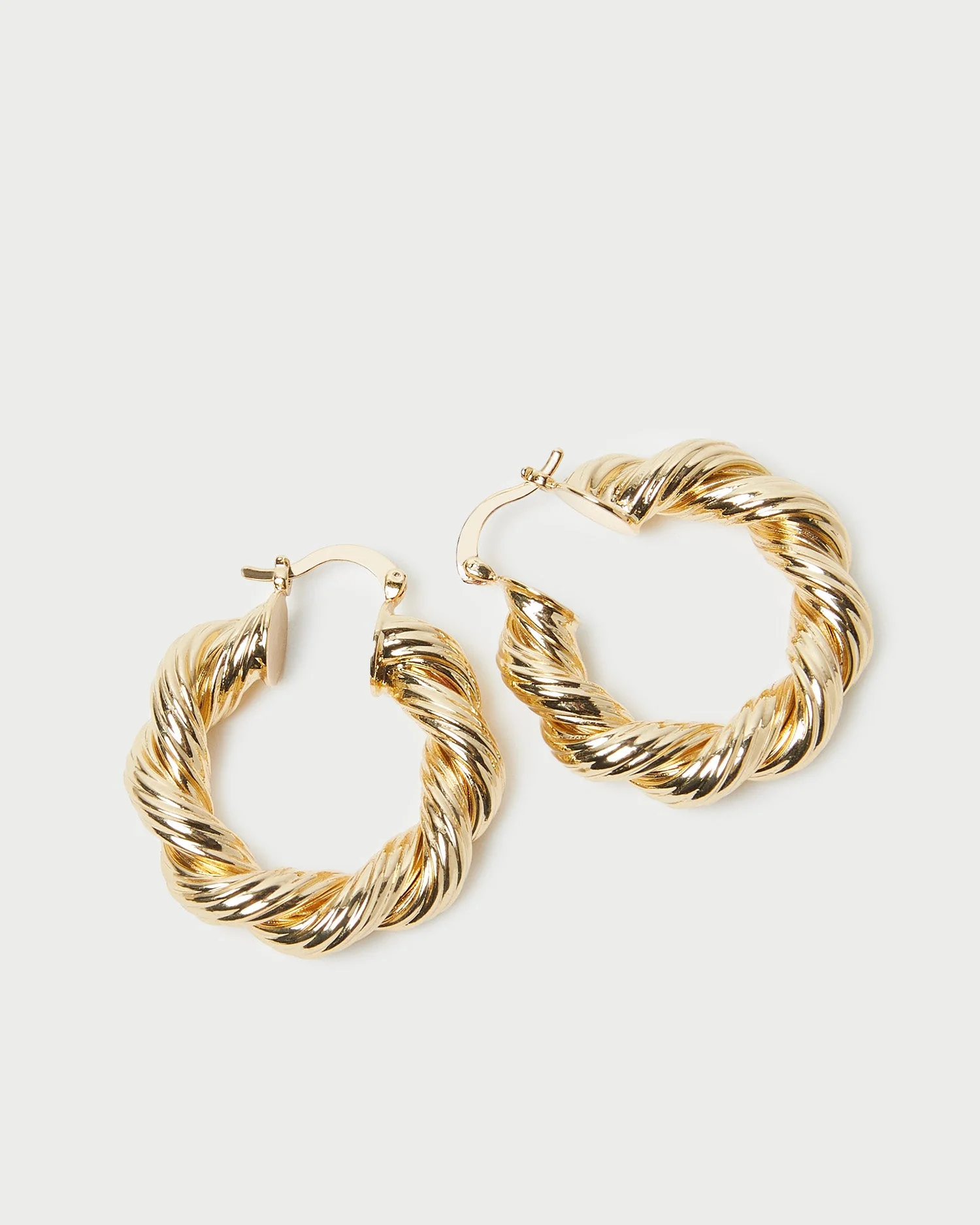 Loeffler Randall - Atticus Gold Twisted Hoop Earrings - Image 2