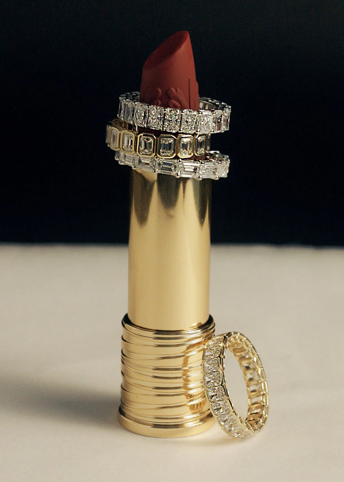 Kinn - Audrey Radiant Cut Diamond Eternity Band Ring White Gold - Image 3