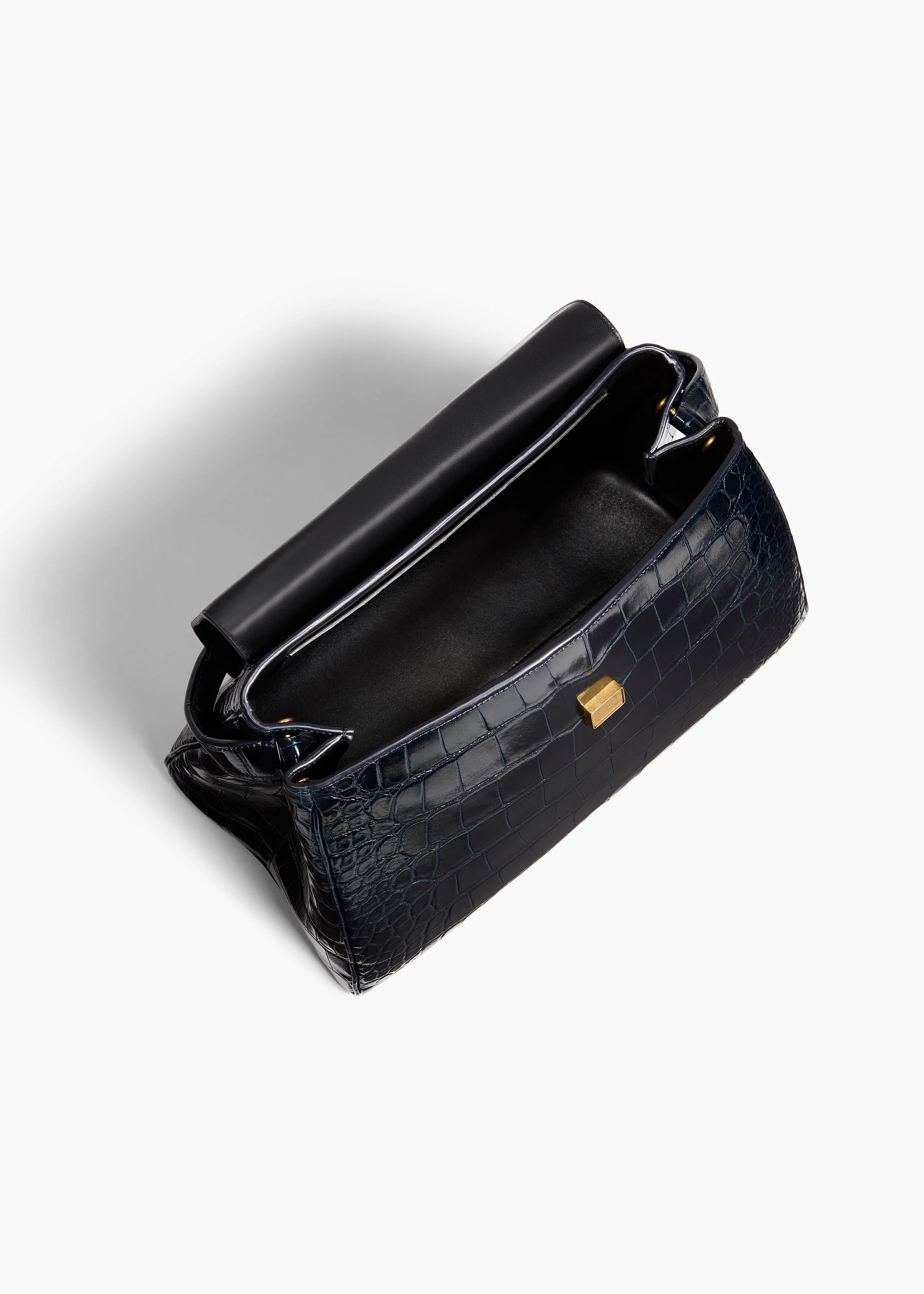 Khaite - Audrey Top Handle Bag in Midnight Alligator - Image 10