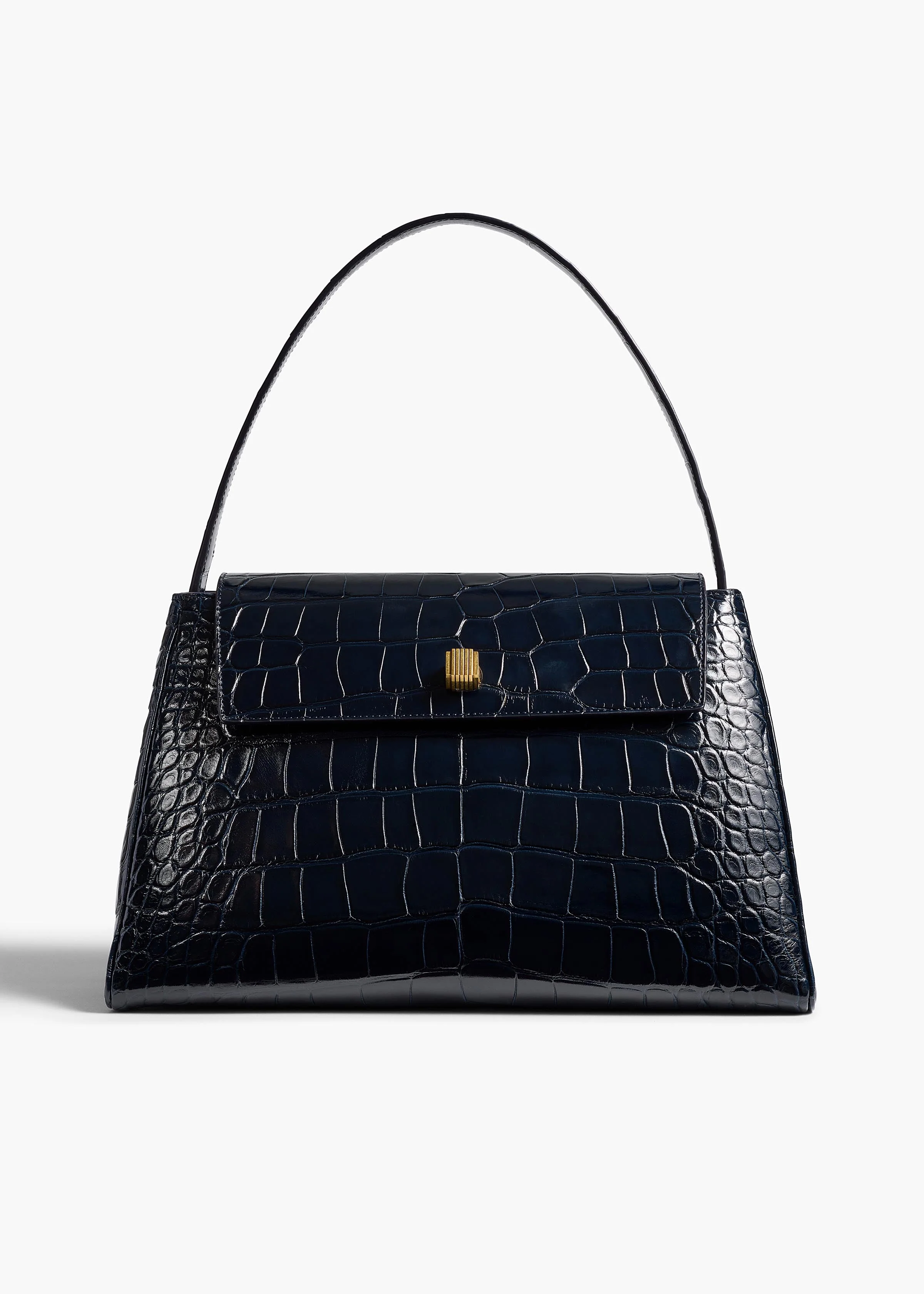 Khaite - Audrey Top Handle Bag in Midnight Alligator - Image 7