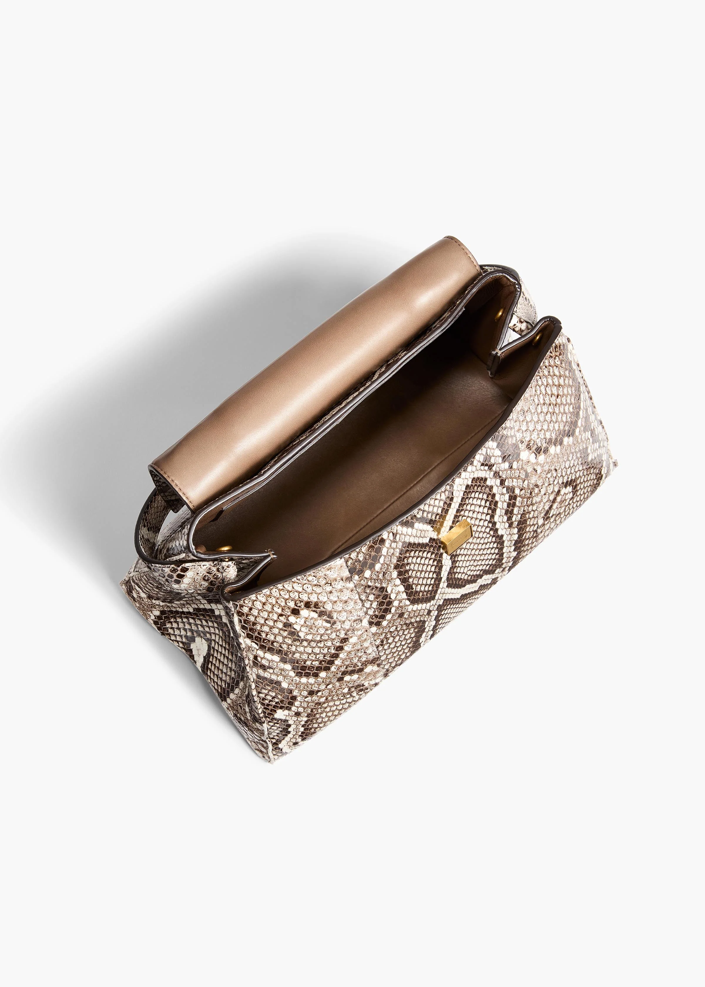 Khaite - Audrey Top Handle Bag in Natural Python - Image 10