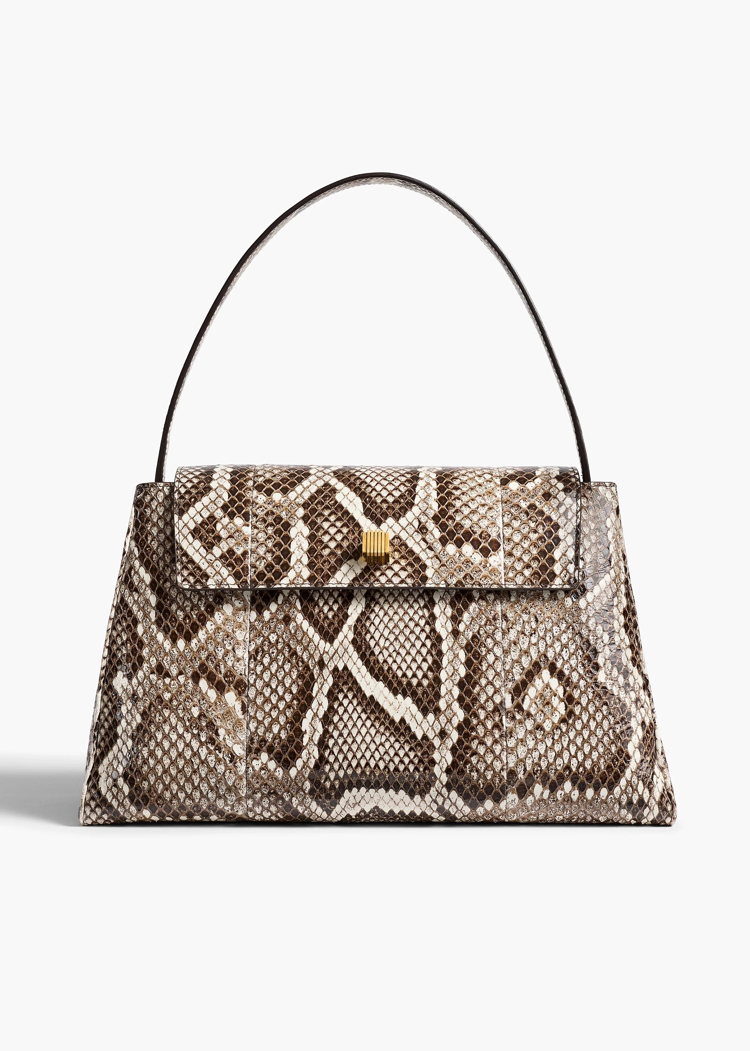 Khaite - Audrey Top Handle Bag in Natural Python - Image 7
