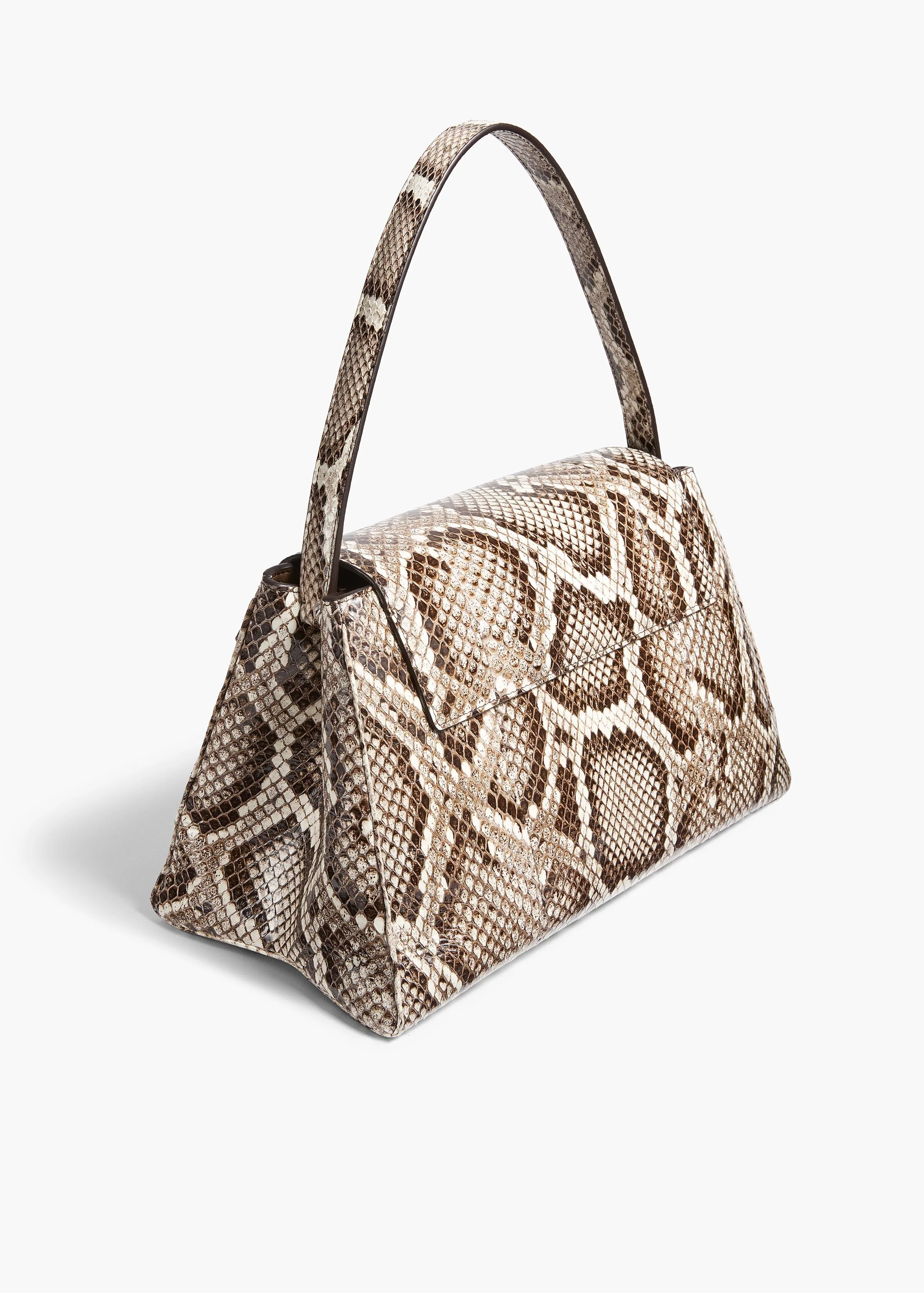 Khaite - Audrey Top Handle Bag in Natural Python - Image 8