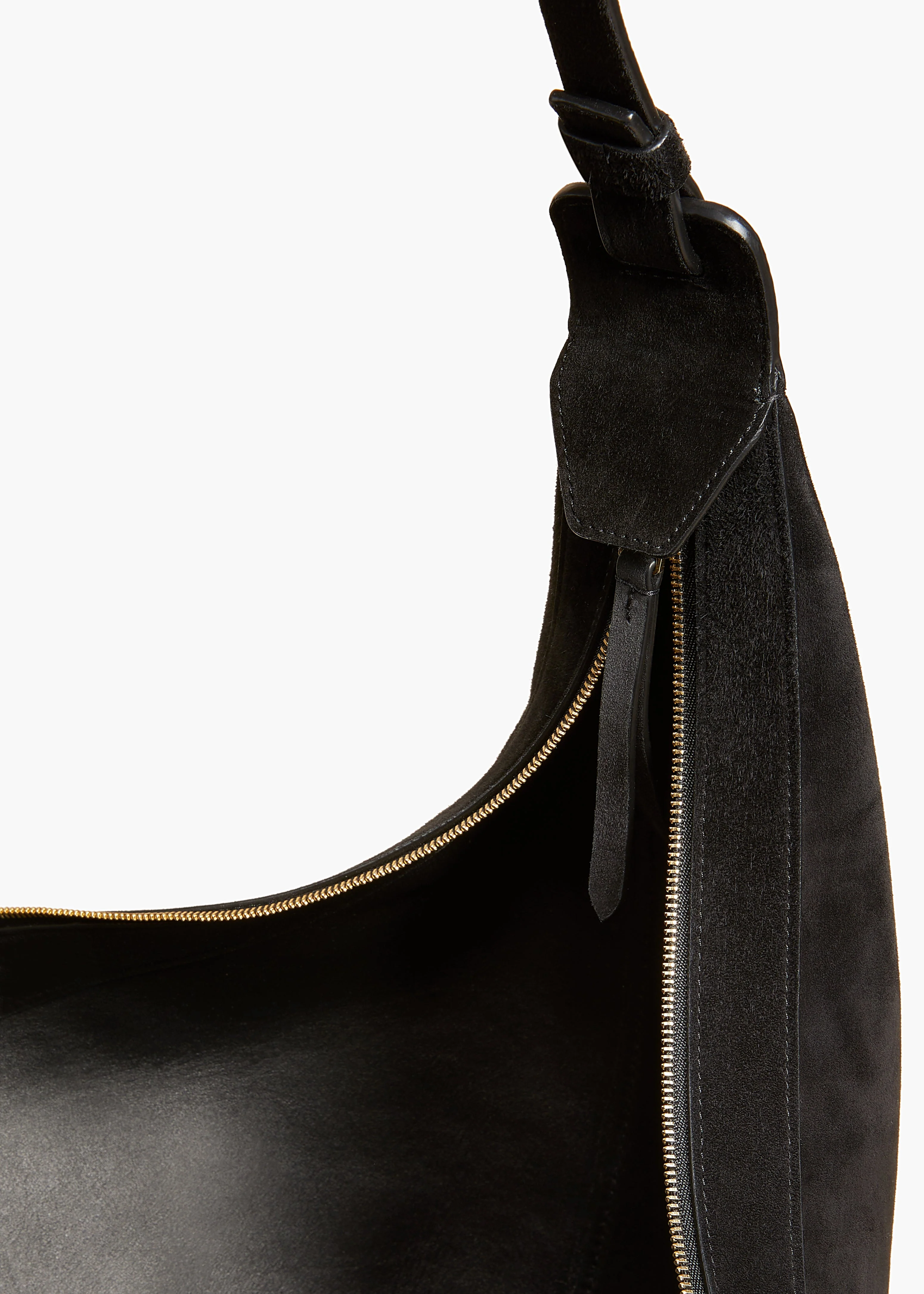 Khaite - Augustina Hobo in Black Suede - Image 4