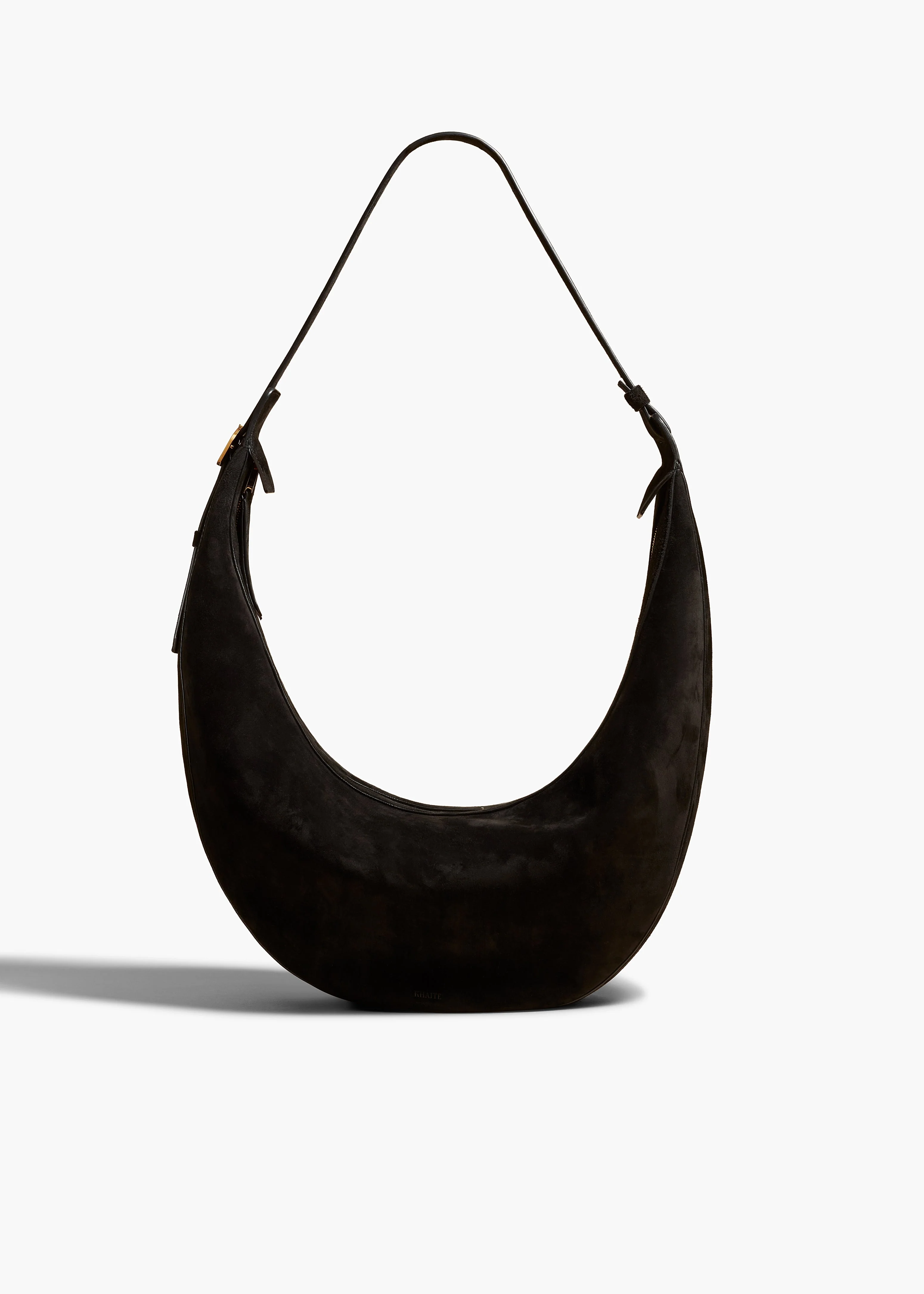 Khaite - Augustina Hobo in Black Suede - Image 8