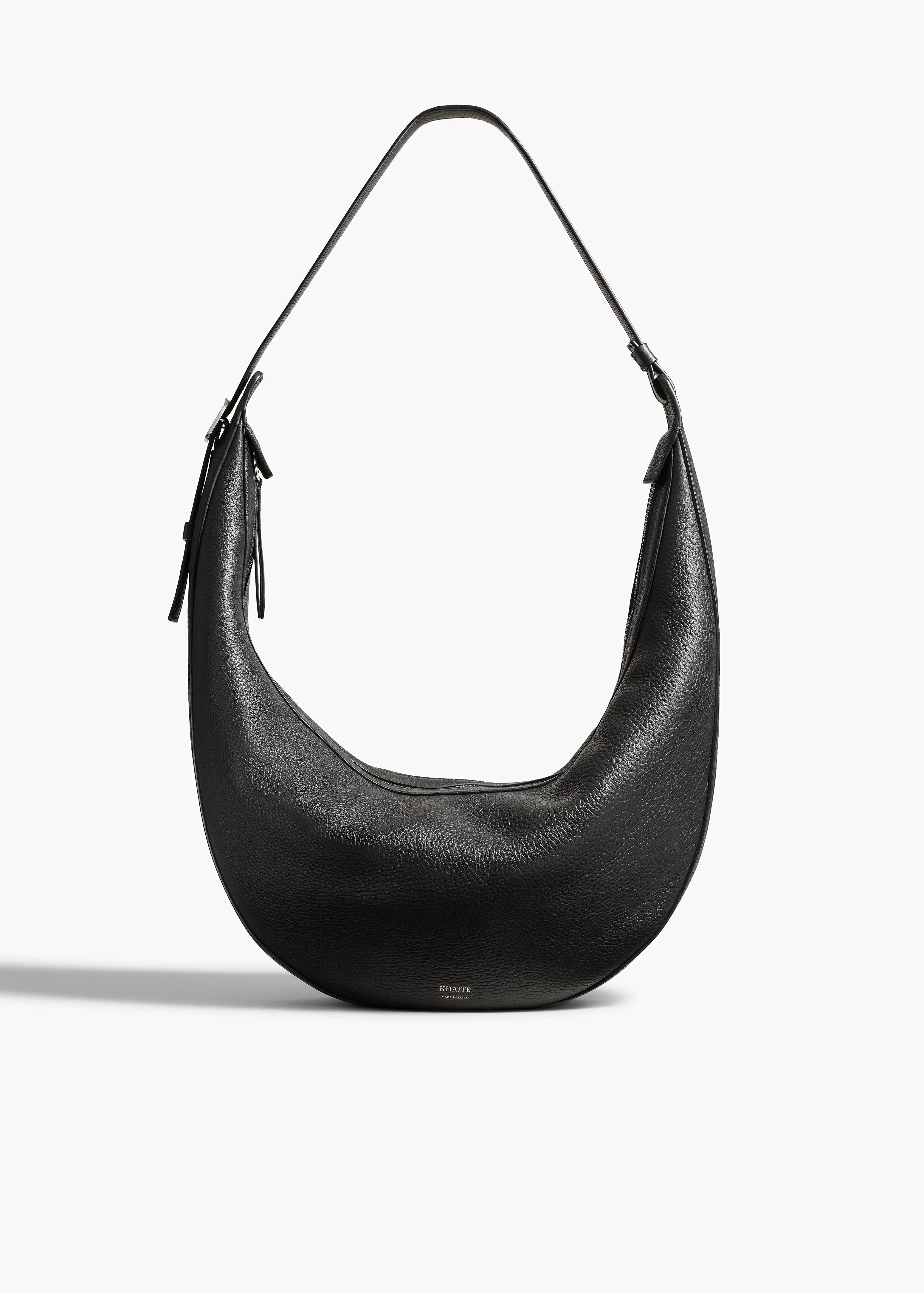 Khaite - Augustina Hobo in Black Pebbled Leather - Image 2