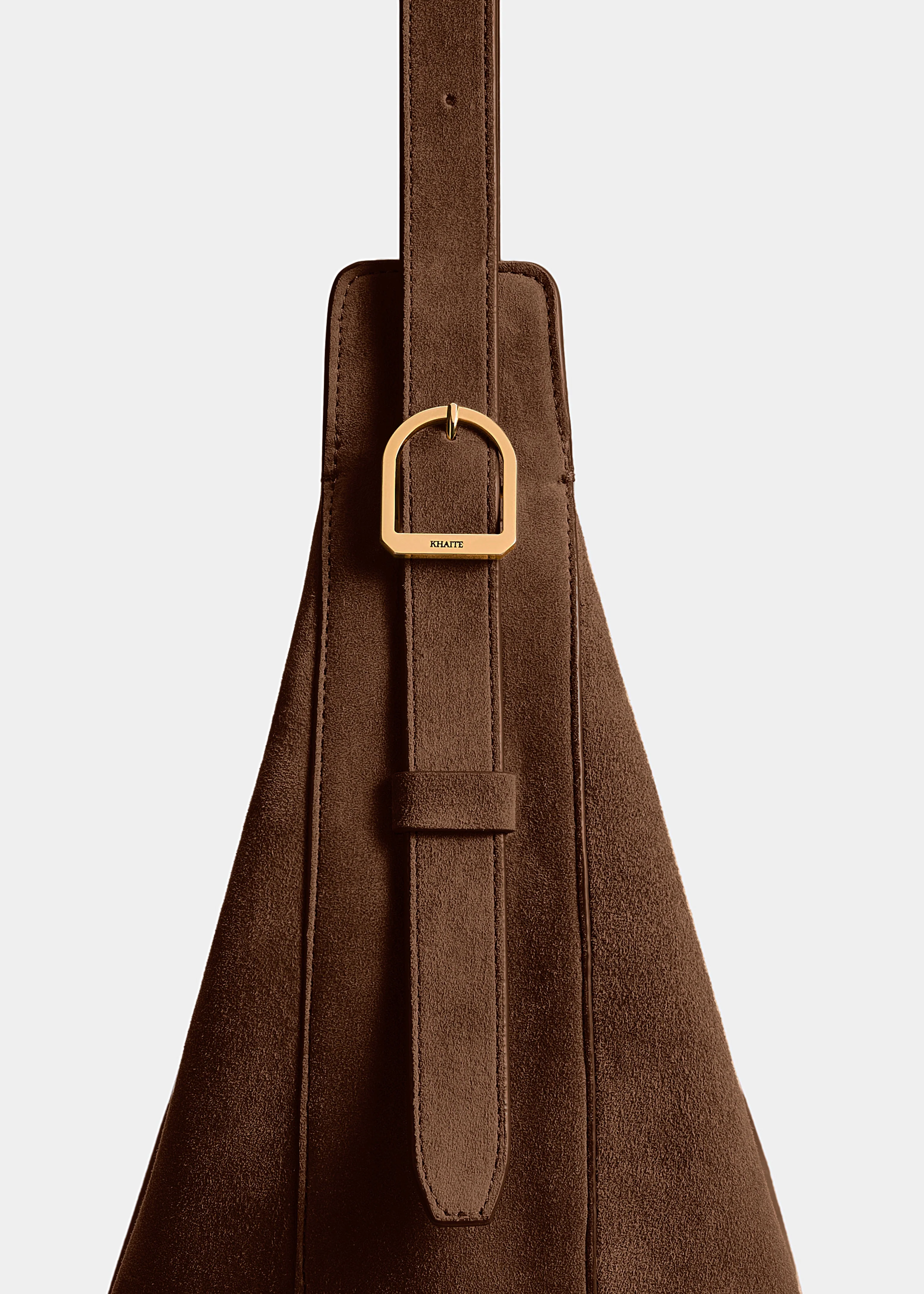 Khaite - Augustina Hobo in Cedar Suede - Image 4