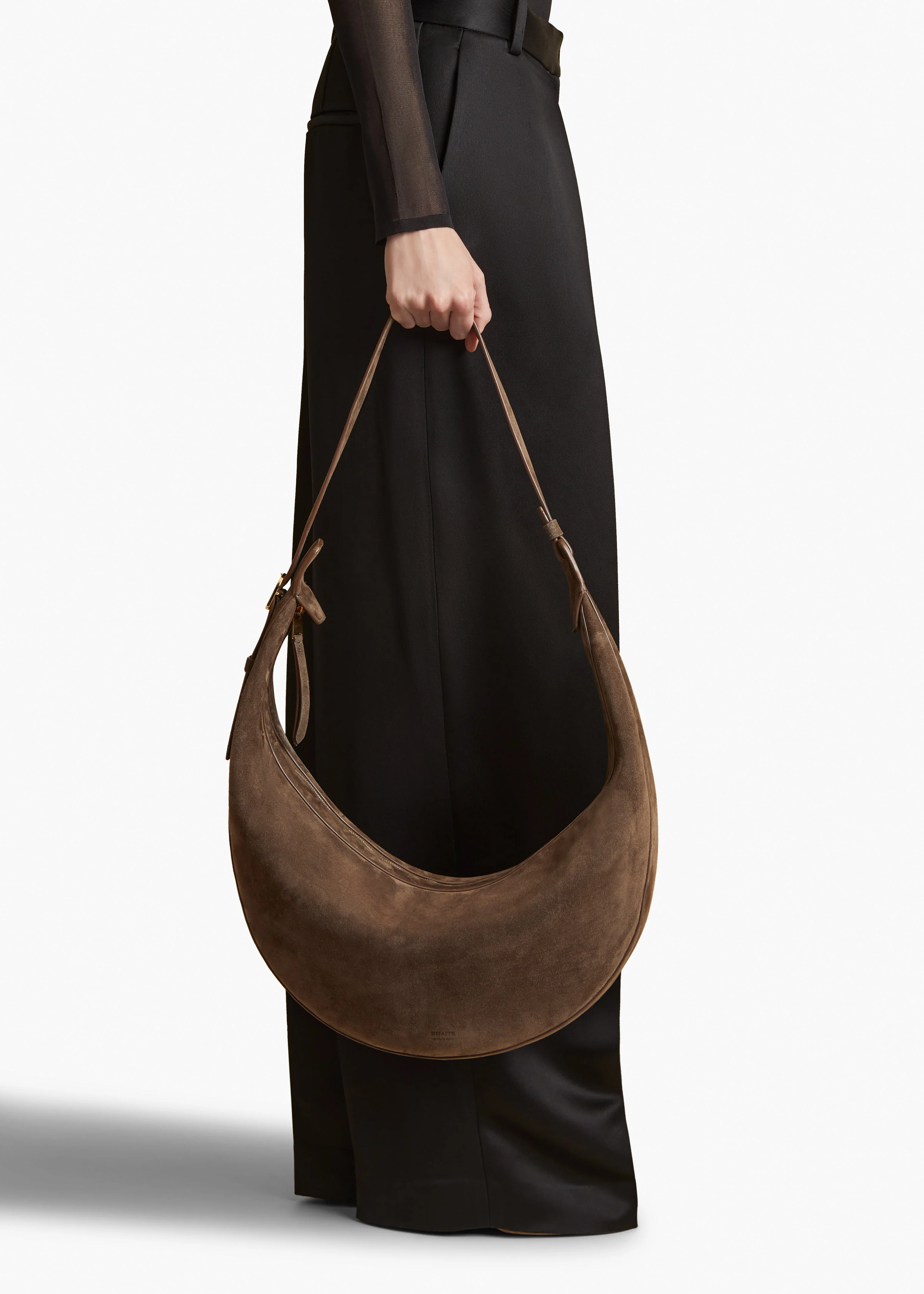 Khaite - Augustina Hobo in Cedar Suede - Image 5