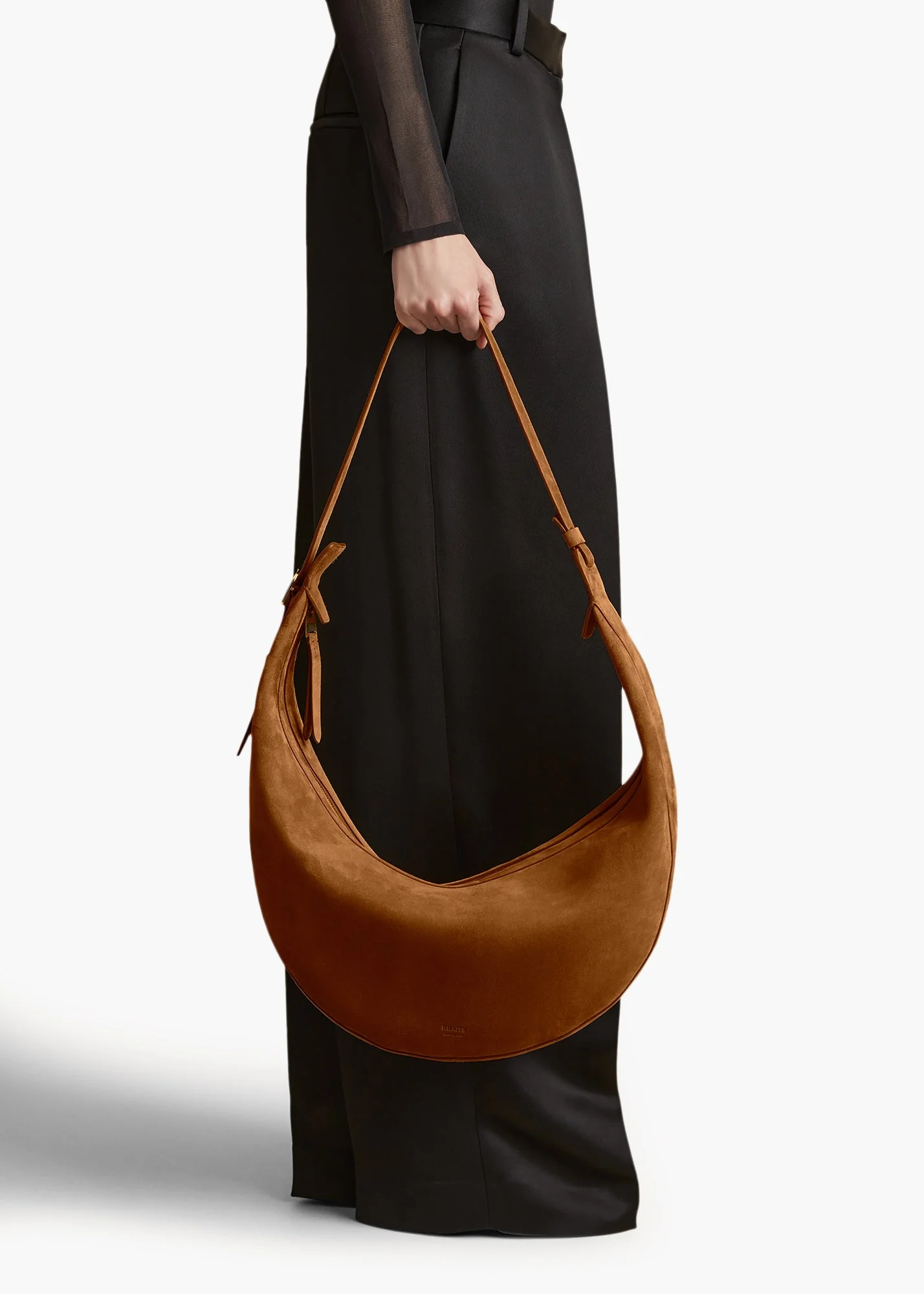 Khaite - Augustina Hobo in Mud Suede - Image 5