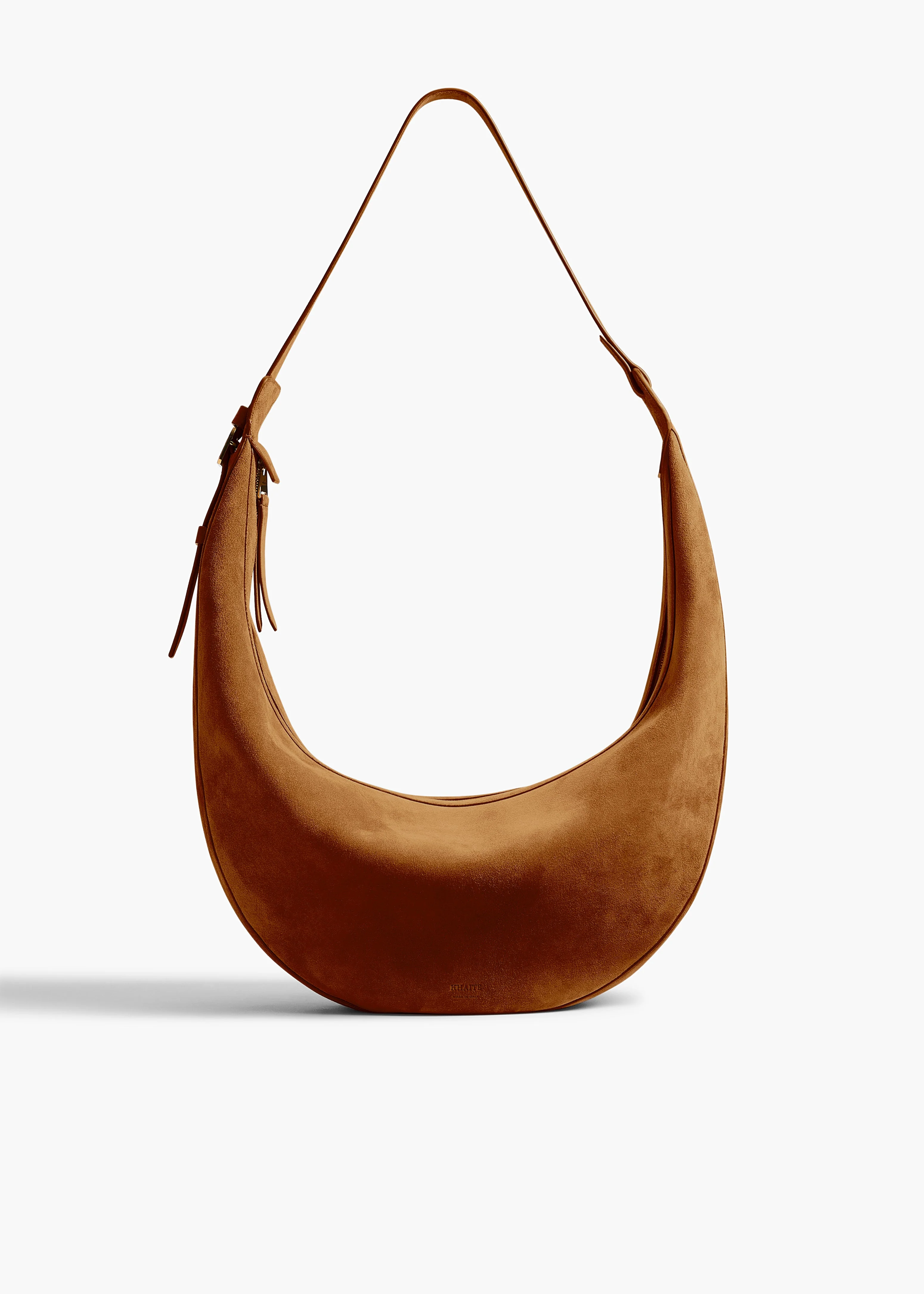 Khaite - Augustina Hobo in Mud Suede - Image 8