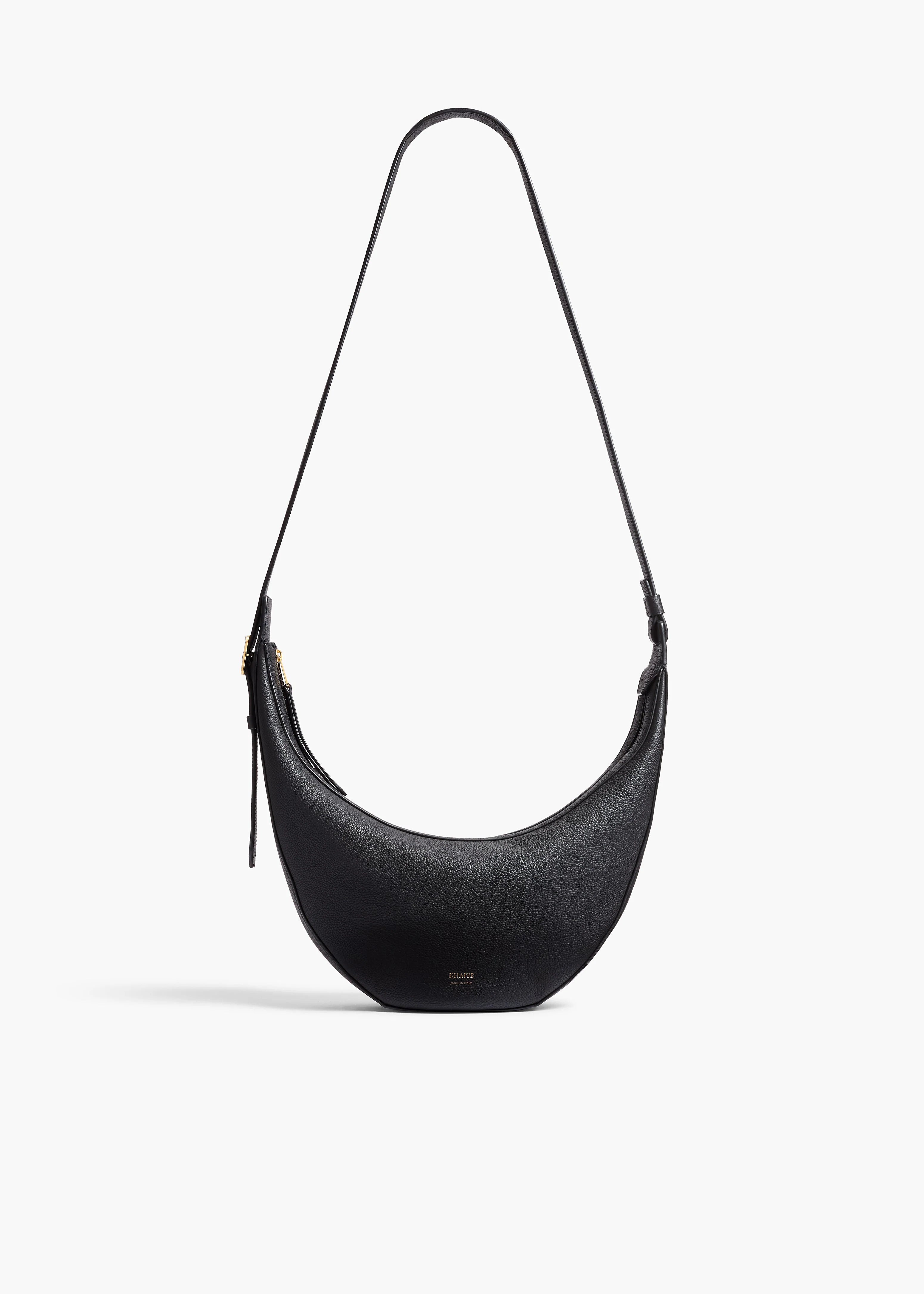 Khaite - Small Augustina Crossbody Bag in Black Pebbled Leather - Image 2