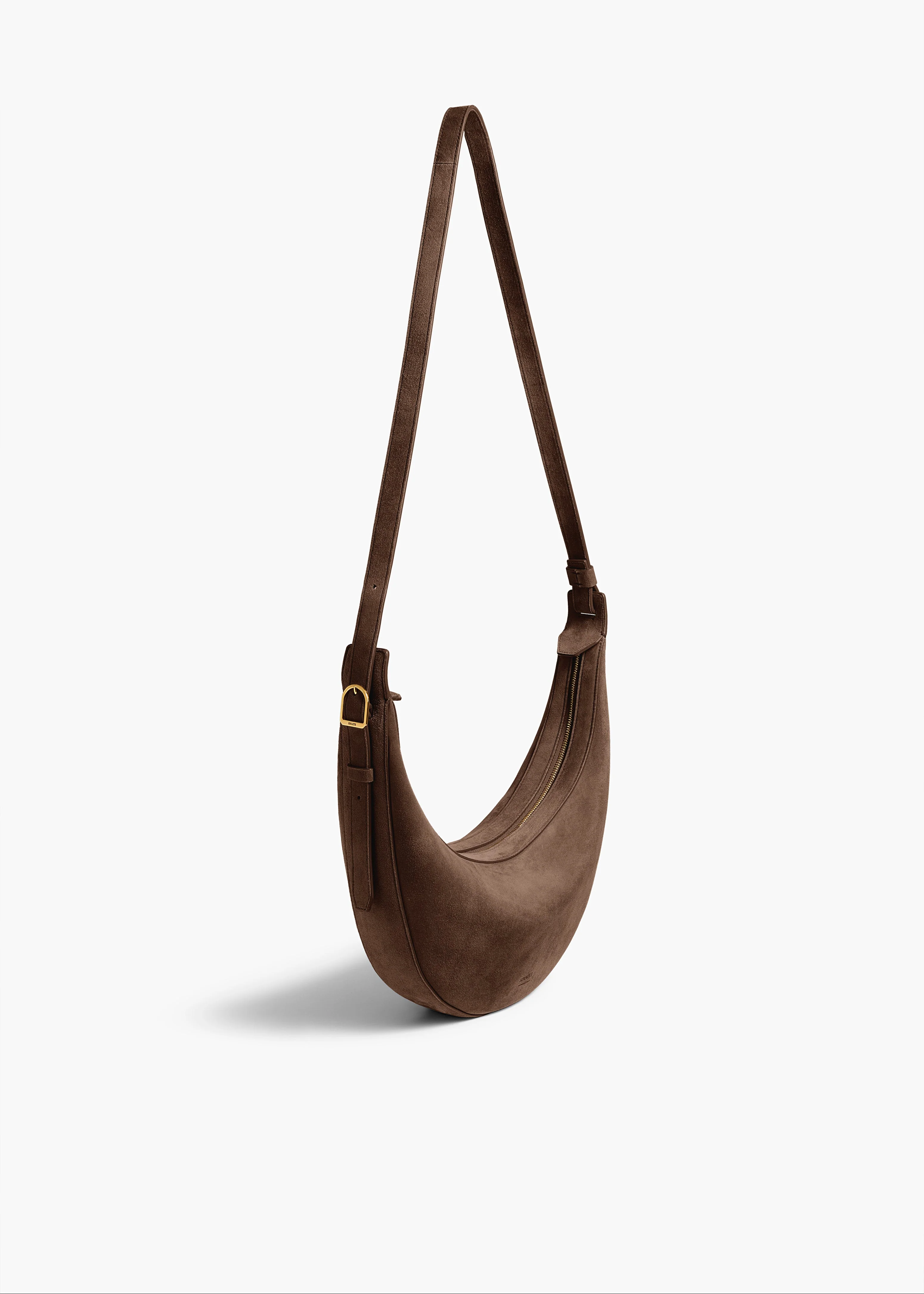 Khaite - Small Augustina Crossbody Bag in Cedar Suede