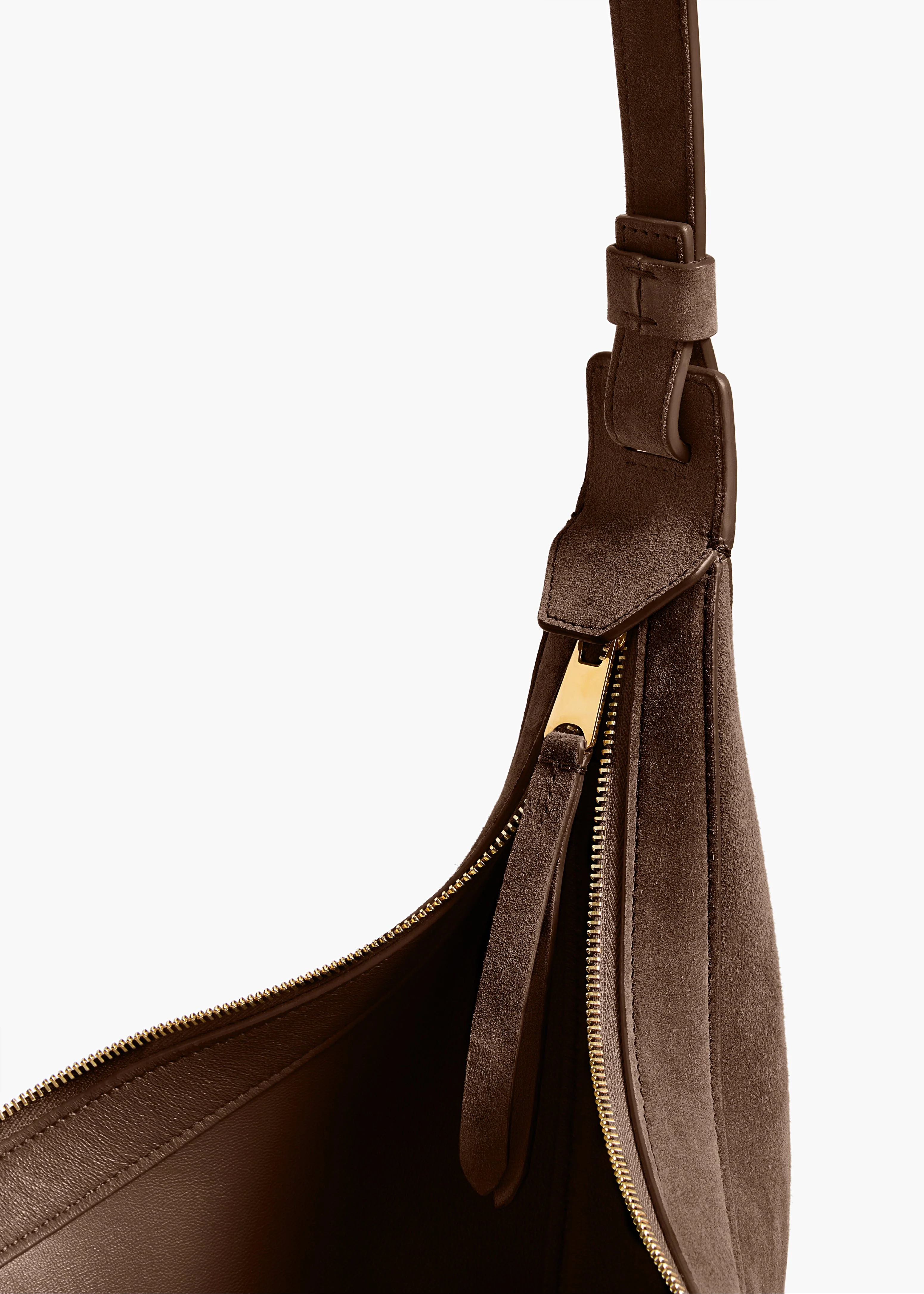 Khaite - Small Augustina Crossbody Bag in Cedar Suede - Image 10
