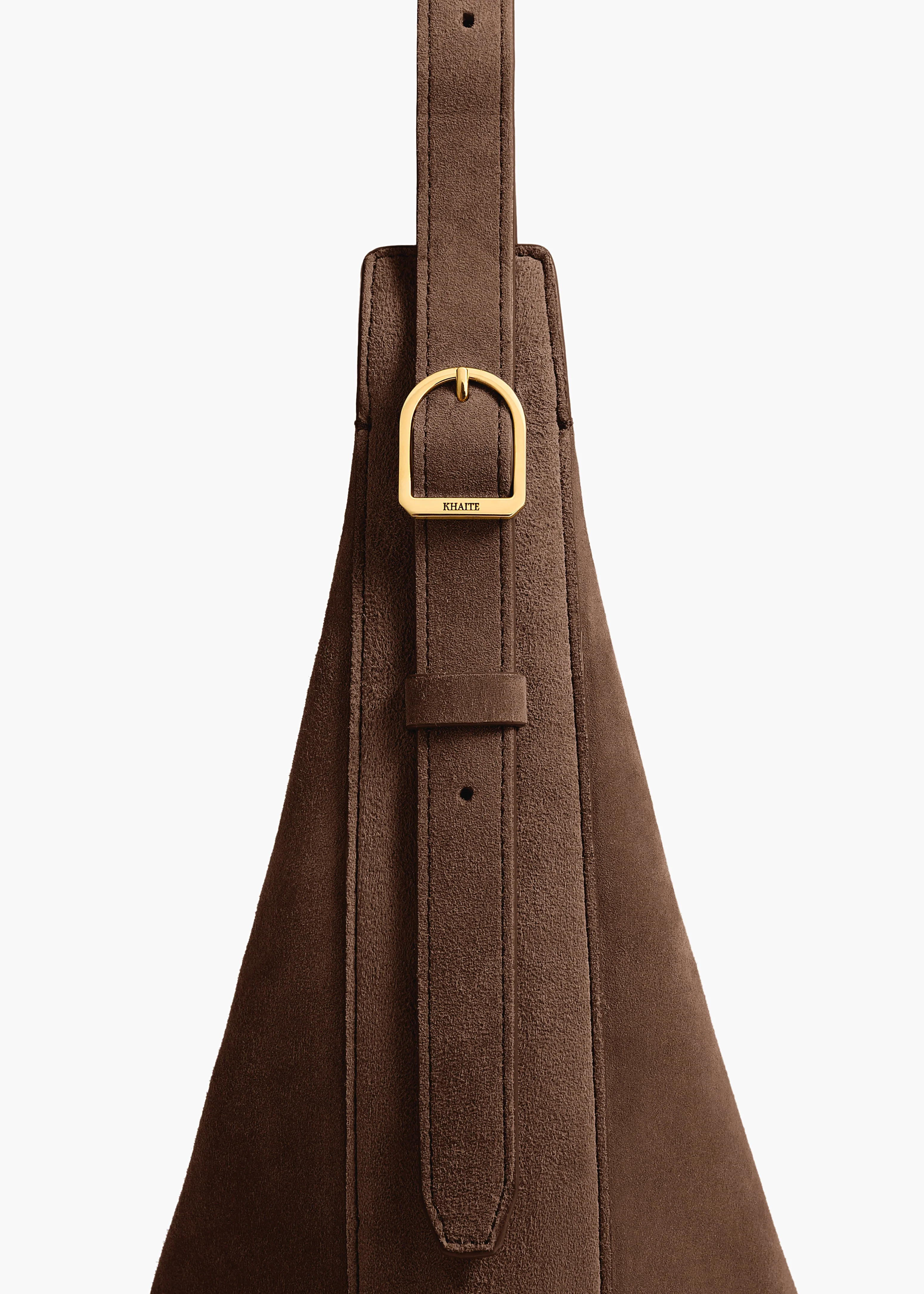 Khaite - Small Augustina Crossbody Bag in Cedar Suede - Image 4