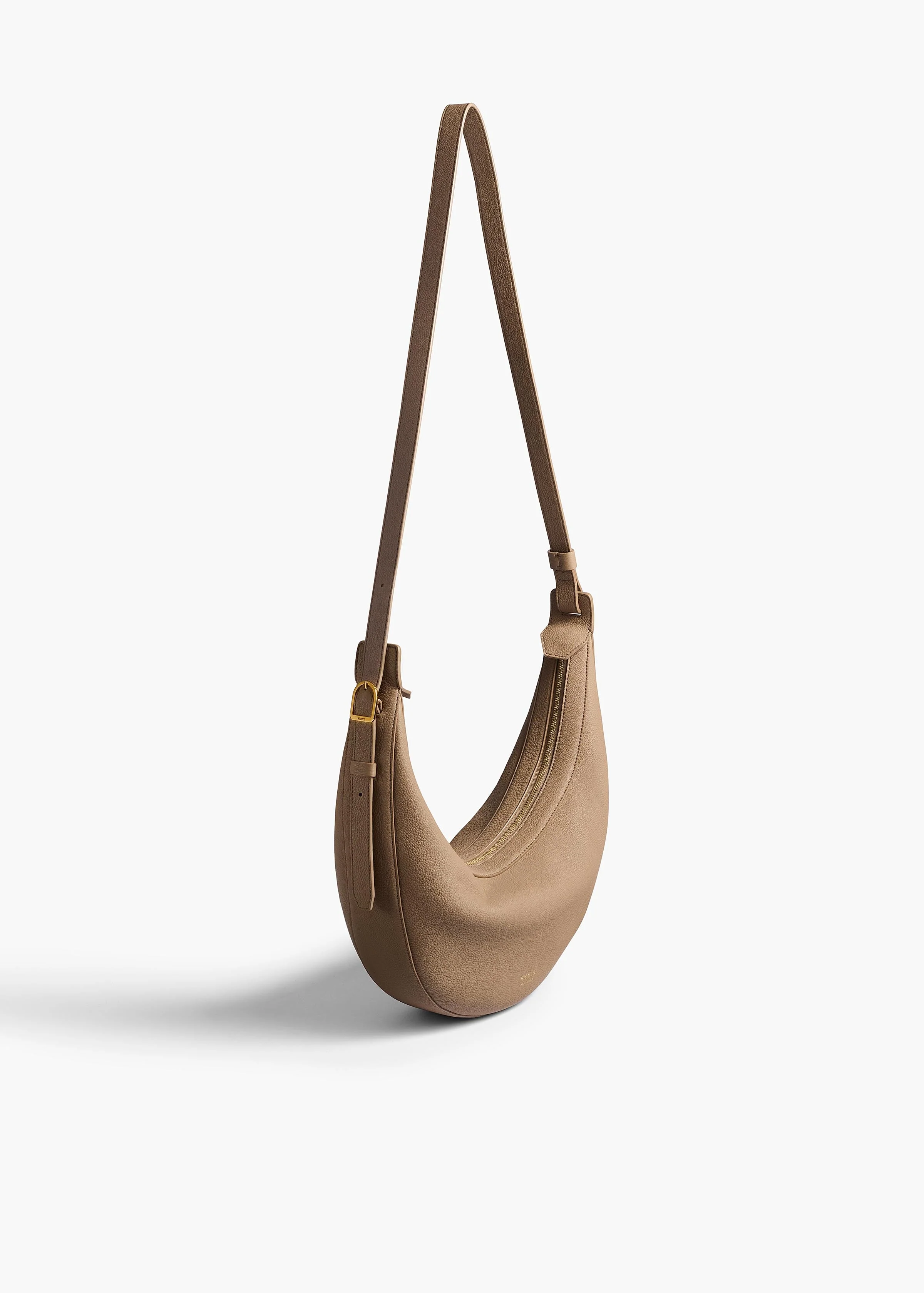 Khaite - Small Augustina Crossbody Bag in Mokka Pebbled Leather