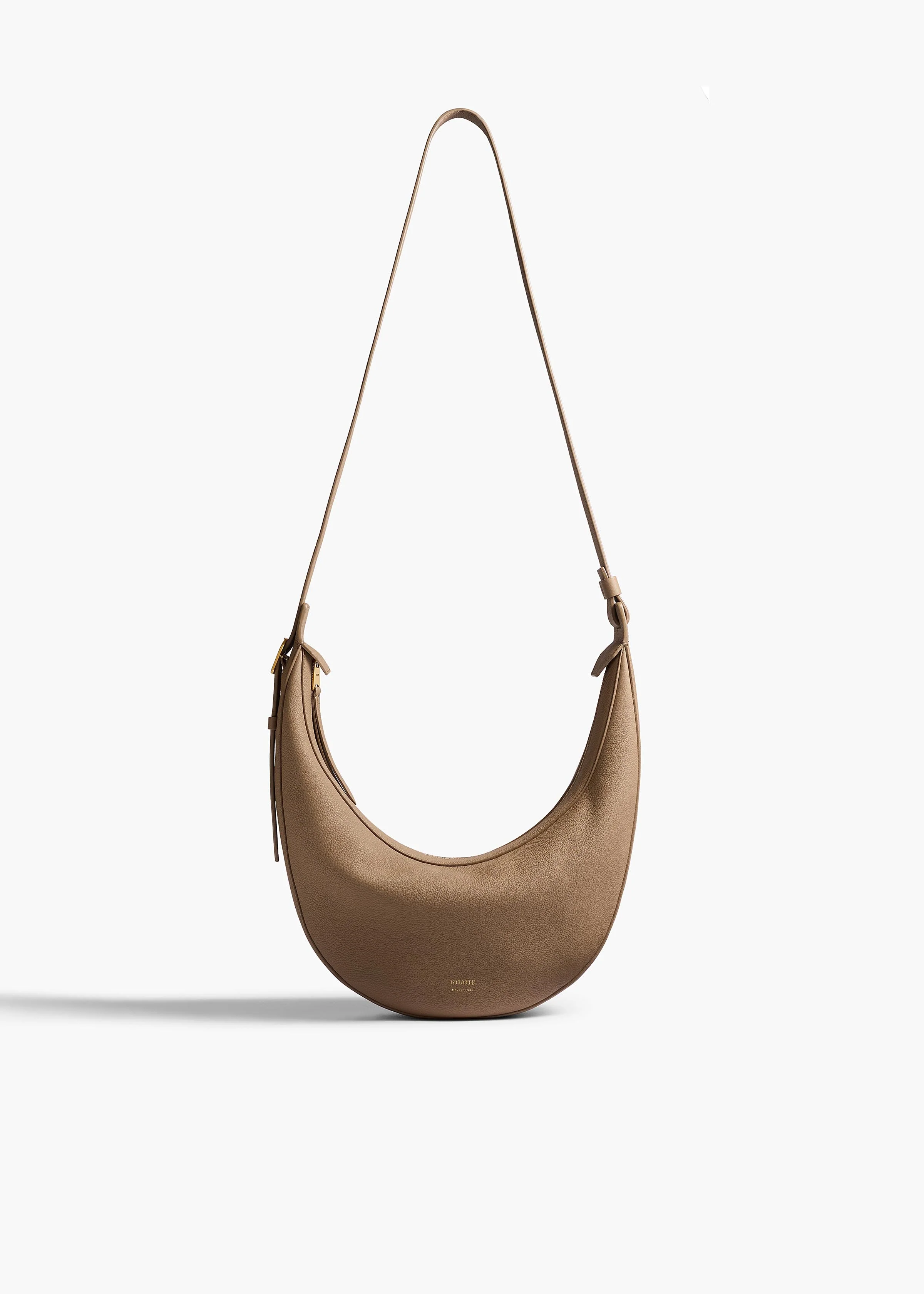Khaite - Small Augustina Crossbody Bag in Mokka Pebbled Leather - Image 8