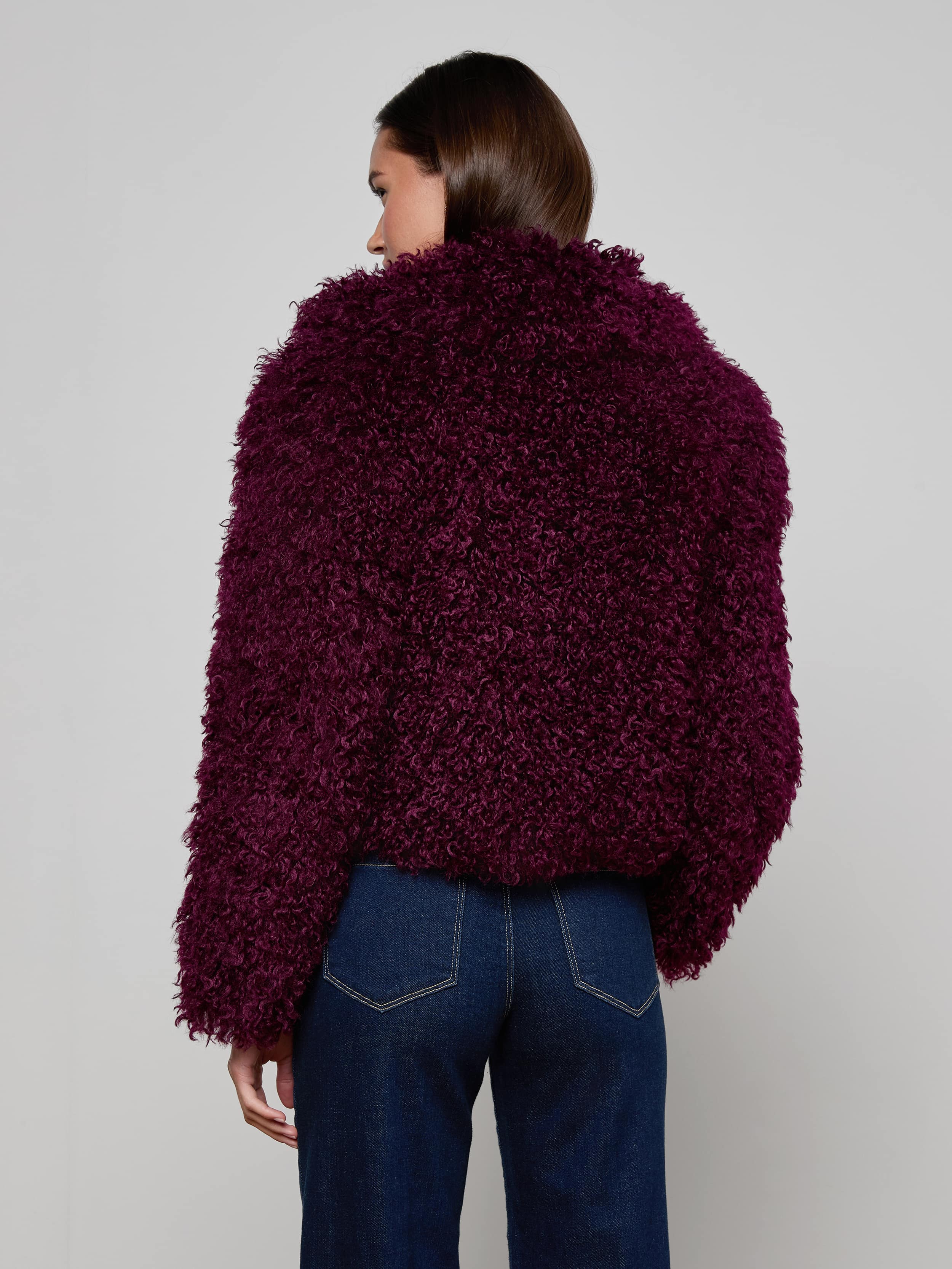 L'AGENCE - Aura Cropped Faux Fur Jacket - Image 9