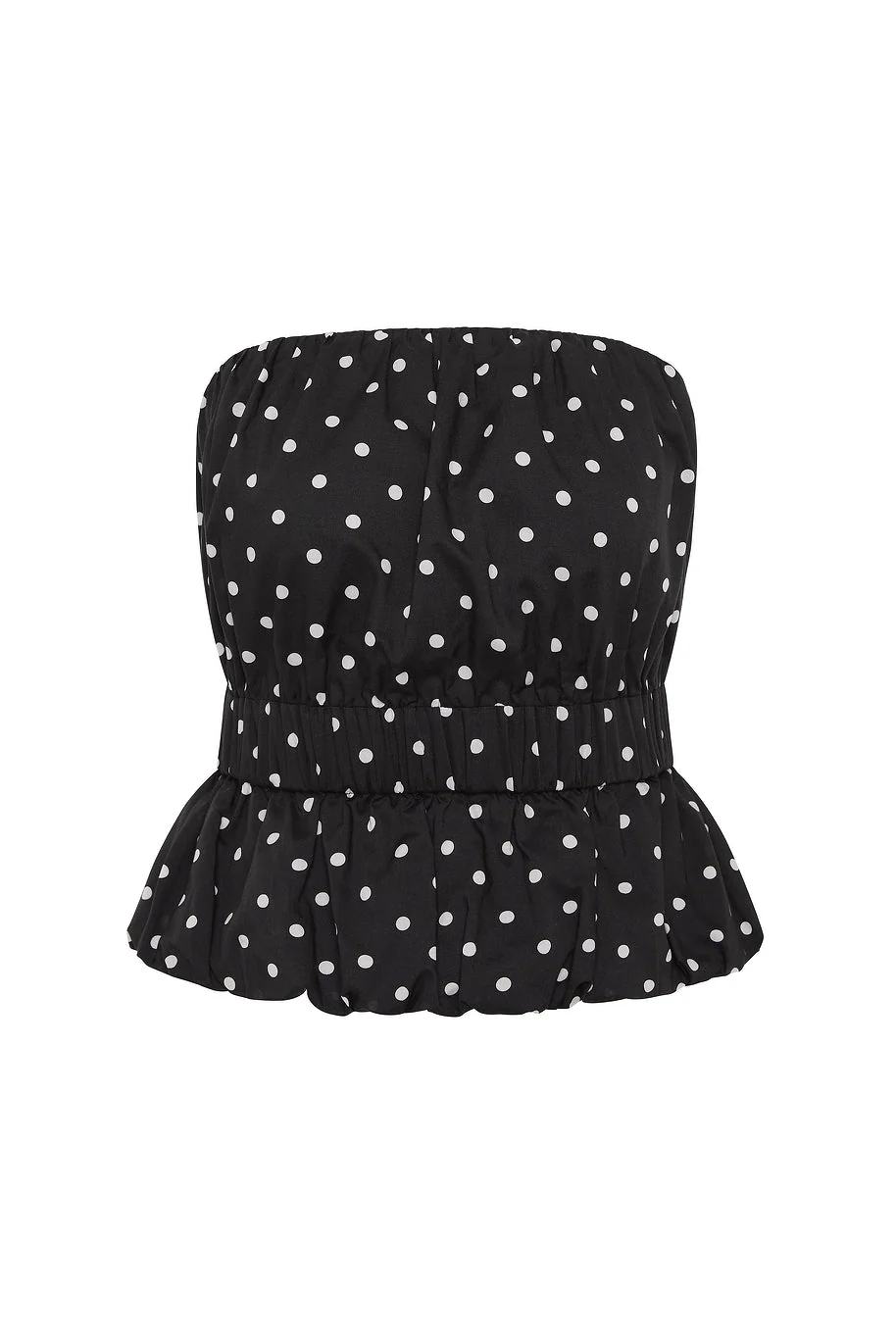 Posse - AURELIA STRAPLESS TOP - BLACK WHITE POLKA DOT - Image 9