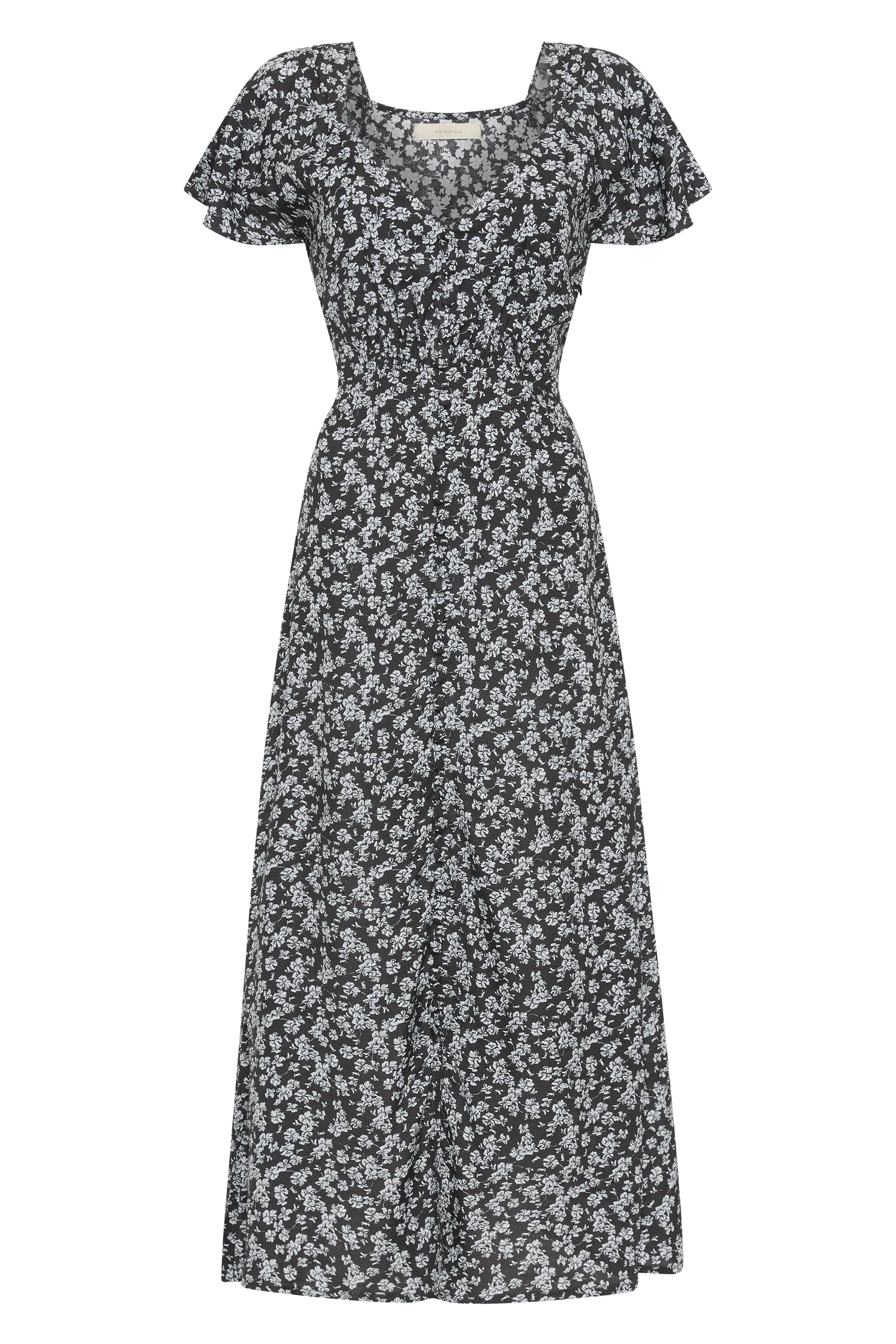 Faithfull - Aurelie Midi Dress Leilani Charred Navy - Final Sale - Image 5