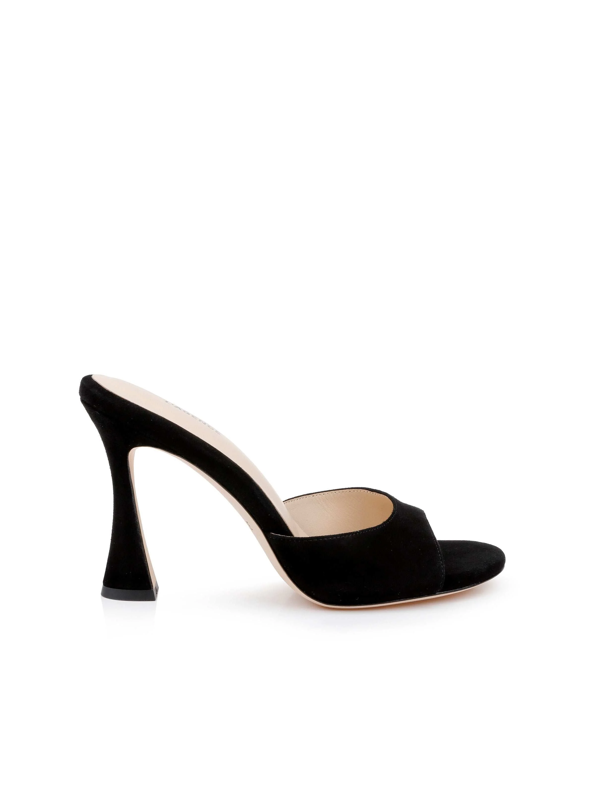 L'AGENCE - Avery Suede Open - Toe Mule