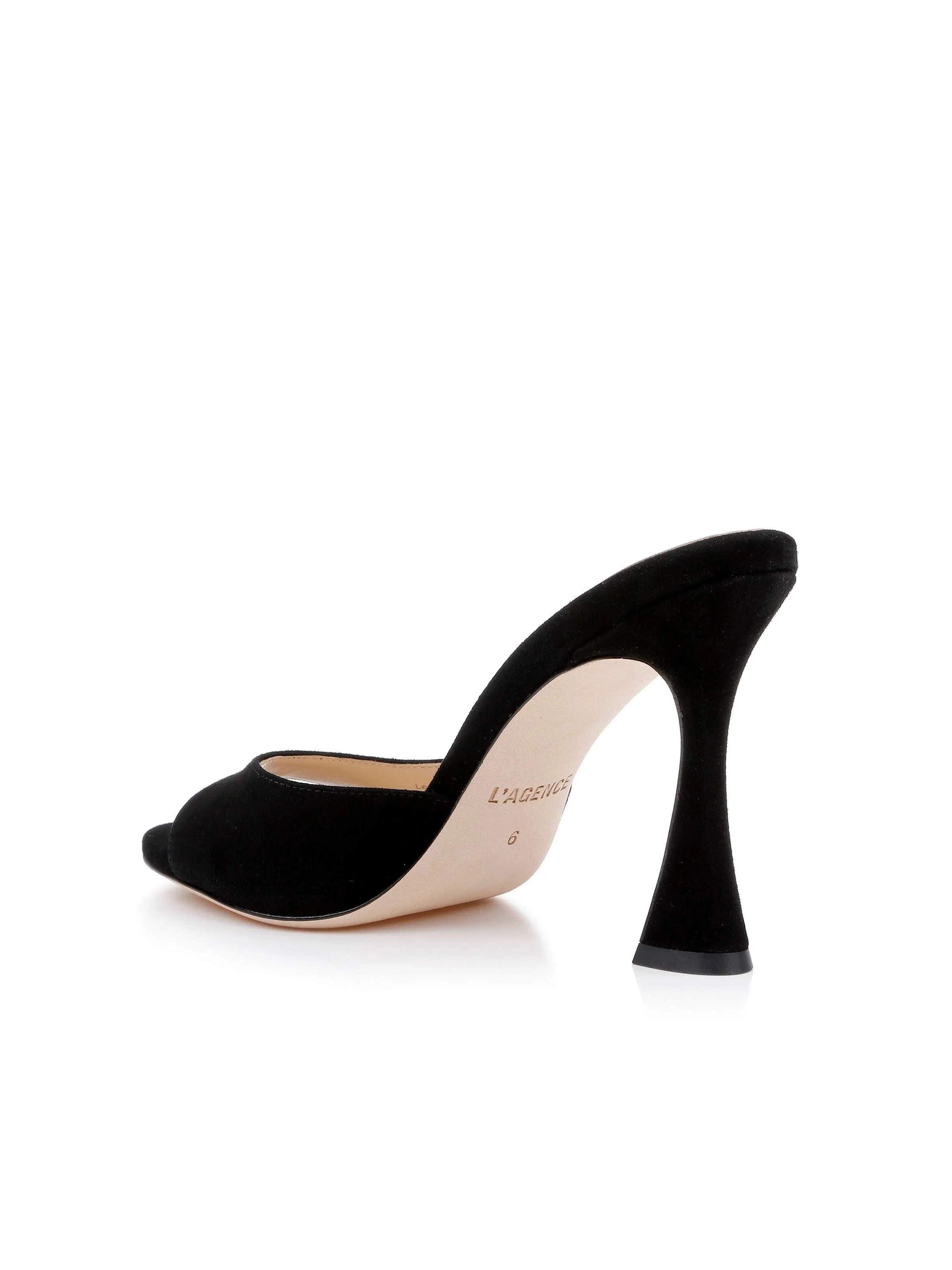 L'AGENCE - Avery Suede Open - Toe Mule - Image 3
