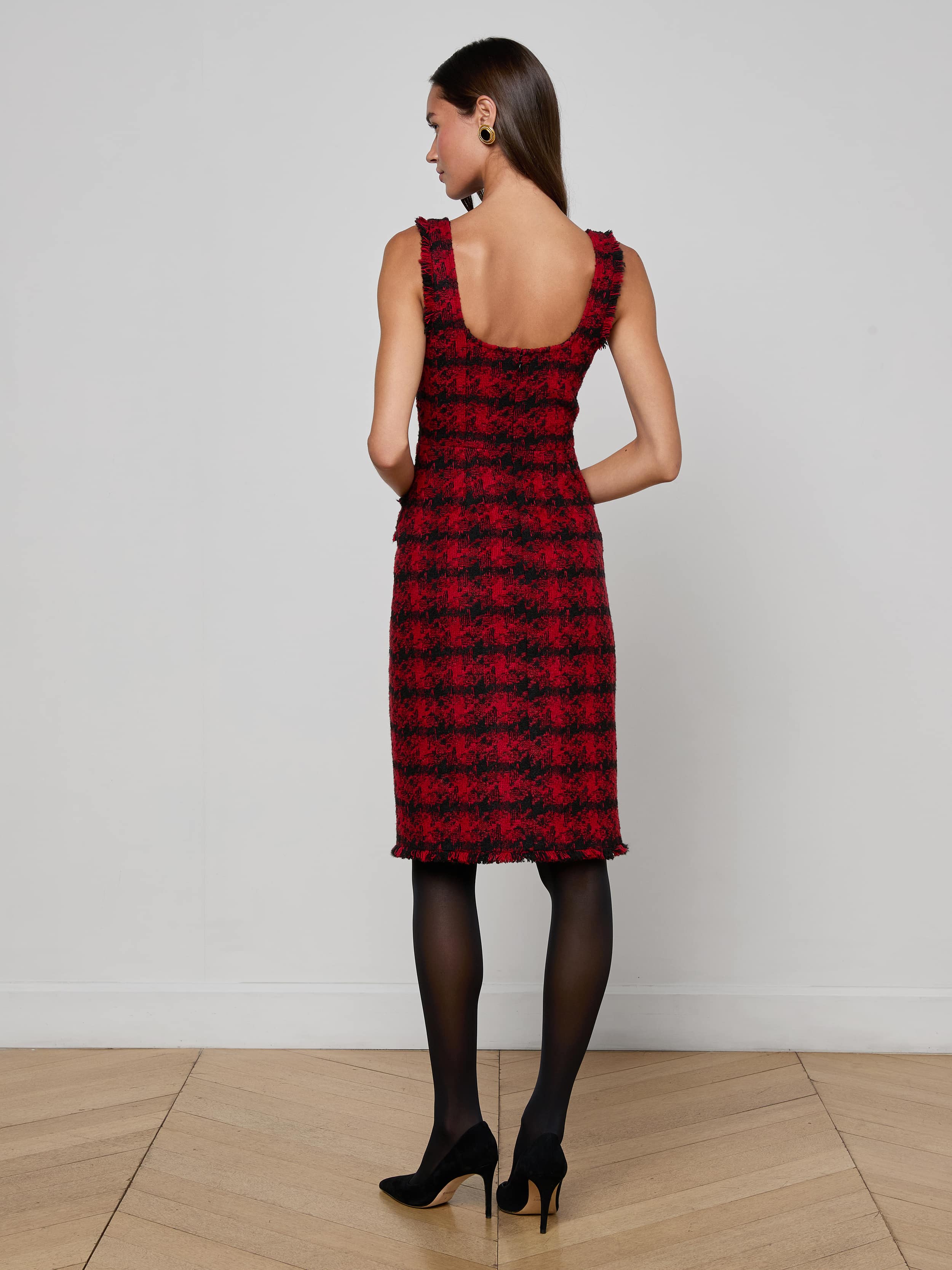 L'AGENCE - Aya Tweed Midi Dress - Image 9