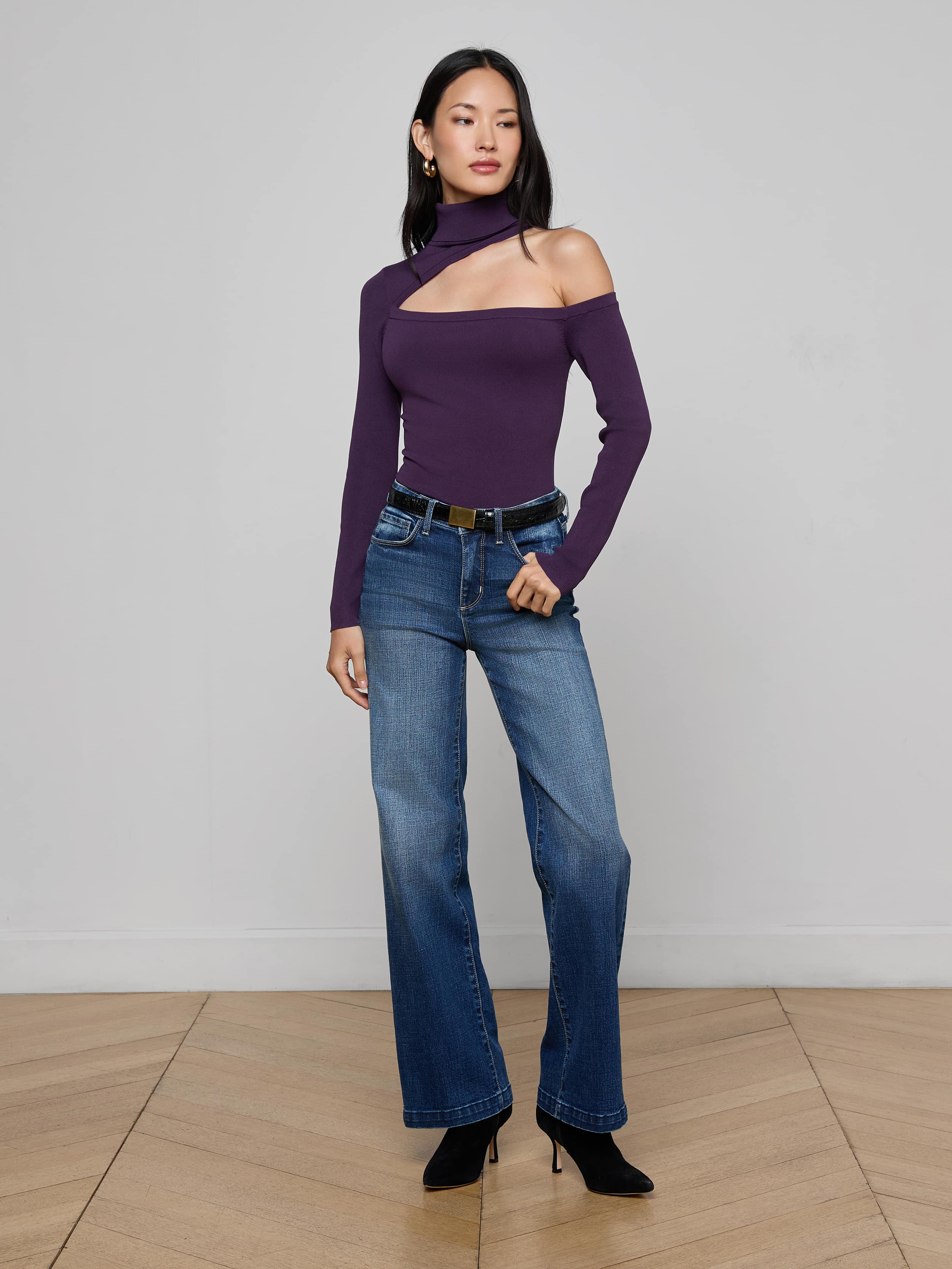 L'AGENCE - Azia Cutout Knit Top - Image 3