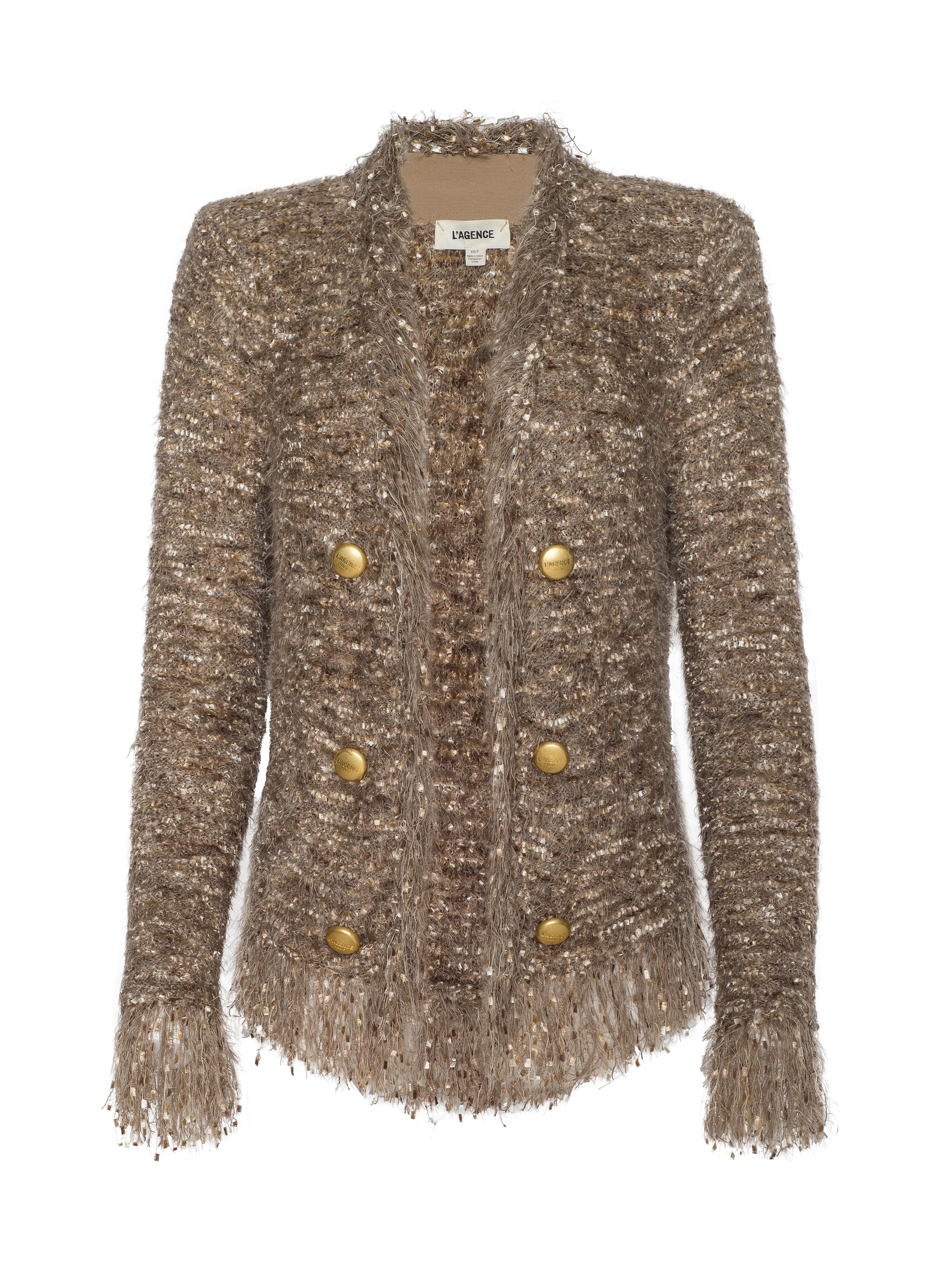 L'AGENCE - Azure Fringe Cardigan Blazer - Image 6