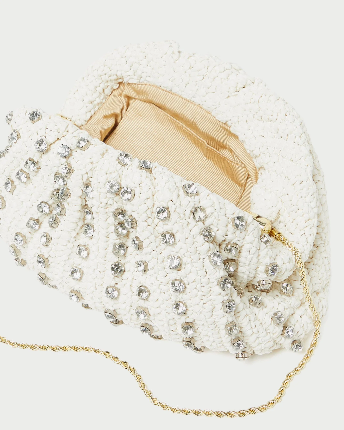 Loeffler Randall - Bailey White/Crystal Dome Clutch - Image 4