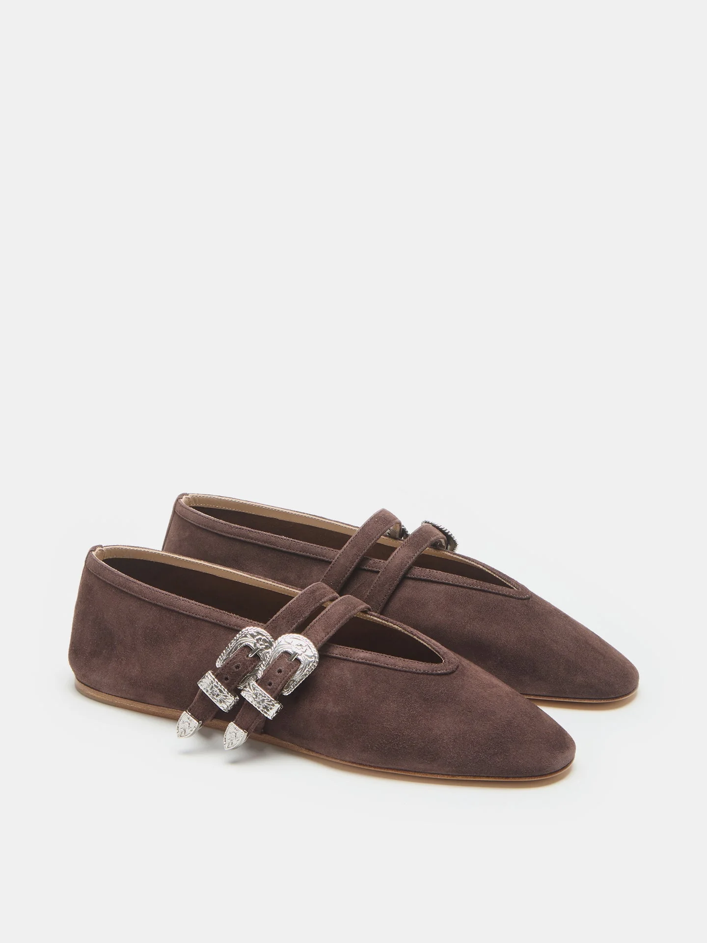 Le Monde Beryl - Ballet Claudia Slipper / Chocolate Suede - Image 2