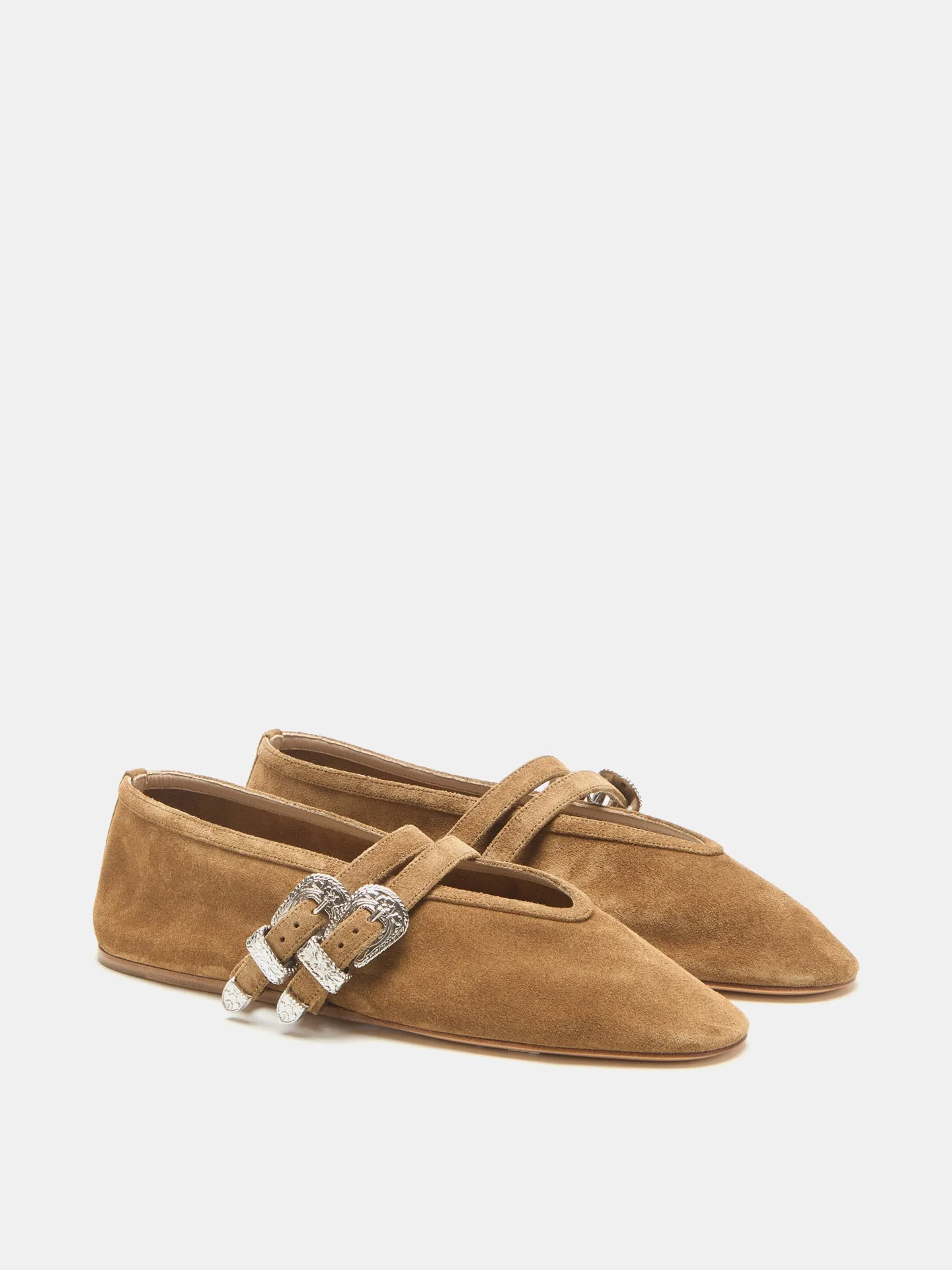 Le Monde Beryl - Ballet Claudia Slipper / Taupe Suede - Image 2