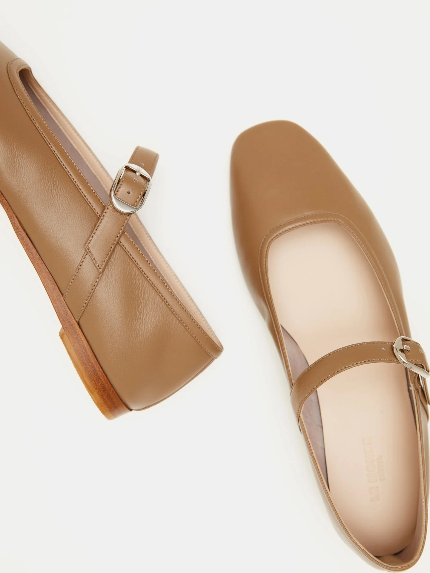 Le Monde Beryl - Ballet Mary Jane / Taupe Leather - Image 3