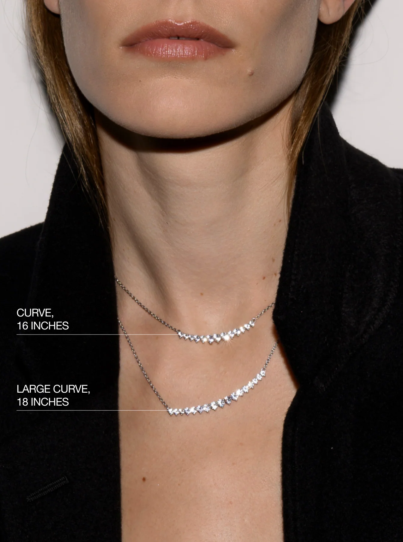Dorsey - CURVE NECKLACE IN LAB RED SAPPHIRE WITH LAB DIAMOND - Image 4