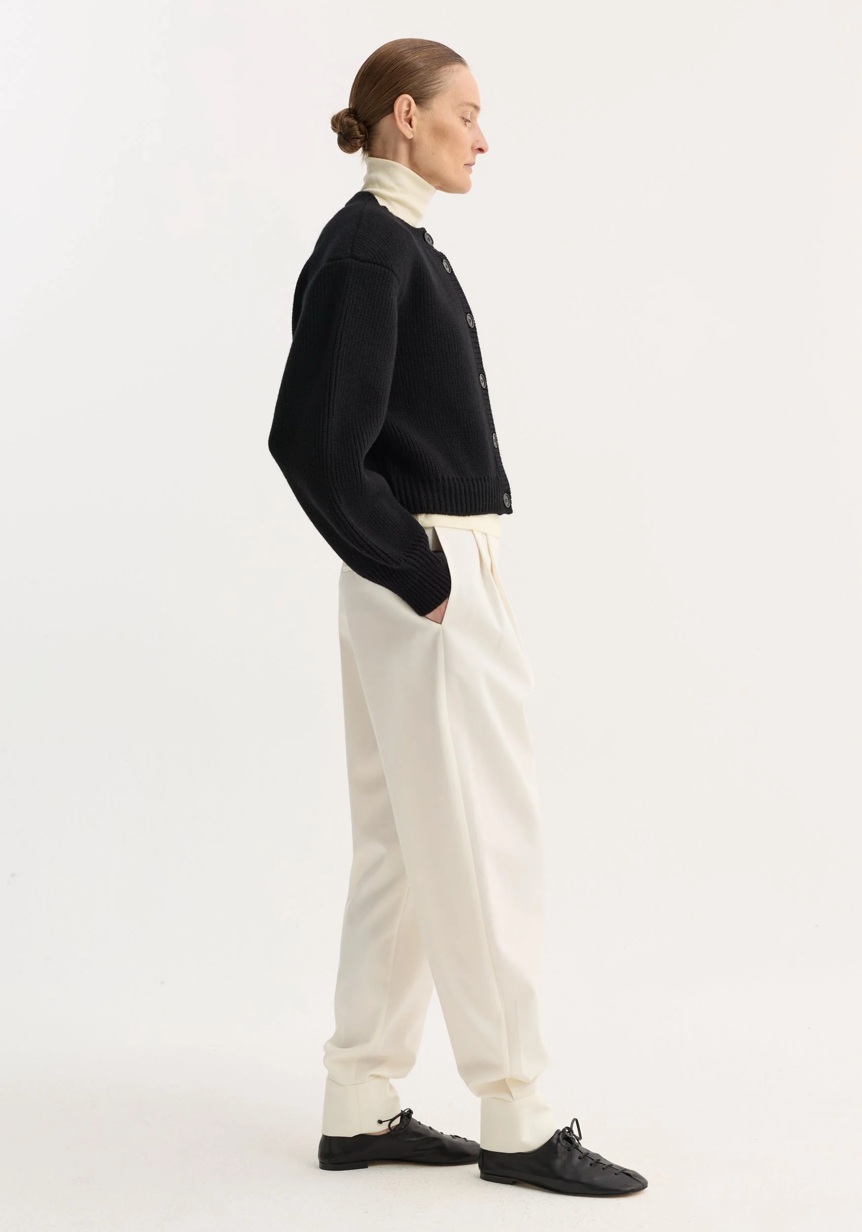 ROHE - Barrel leg trousers | off white - Image 2