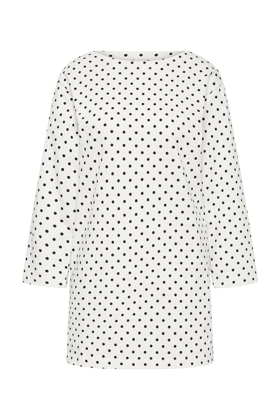 Posse - BEA LONG SLEEVE DRESS - CREAM BLACK POLKA DOT - Image 5